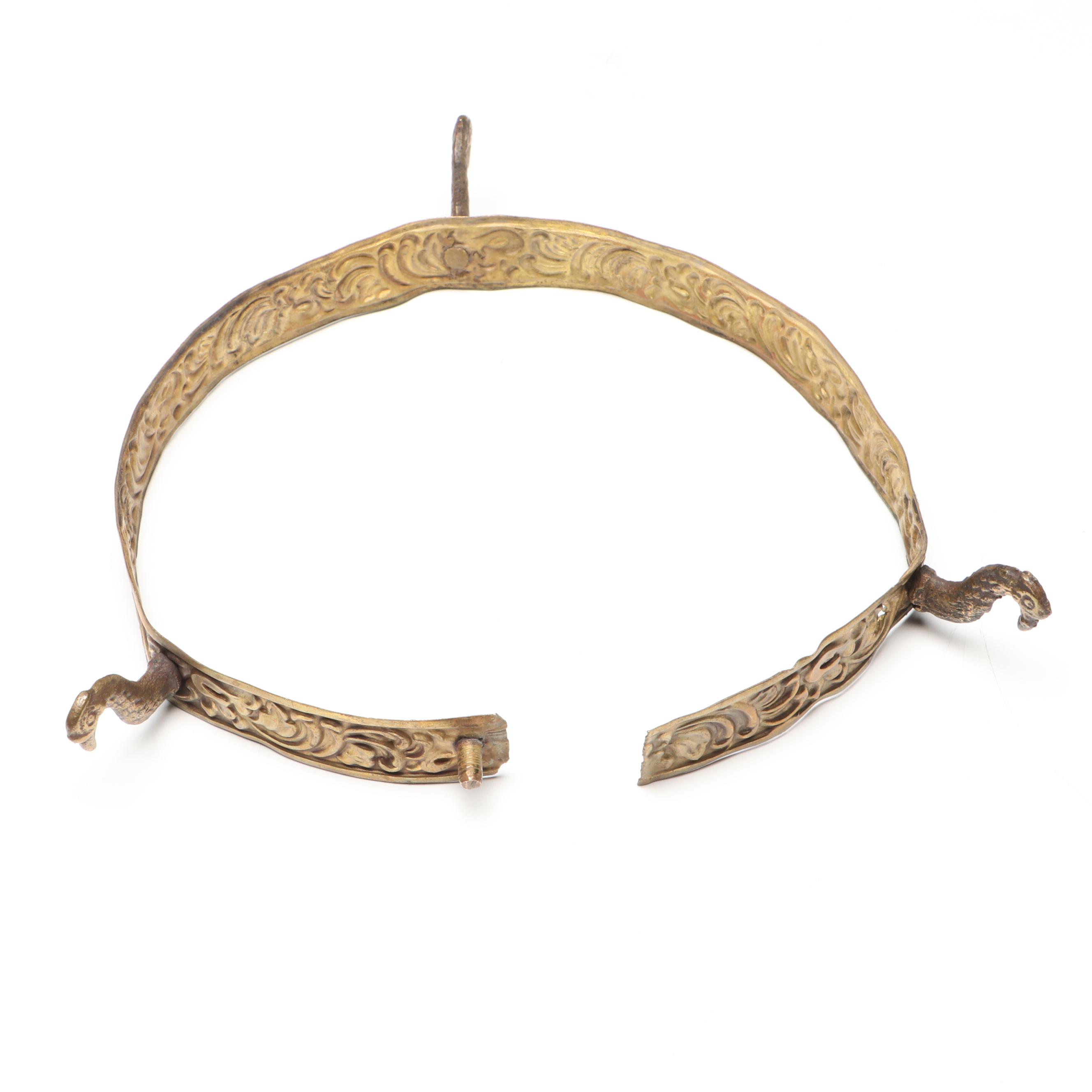 Belgian Val St. Lambert Cobalt Blue Hanging Glass Lantern