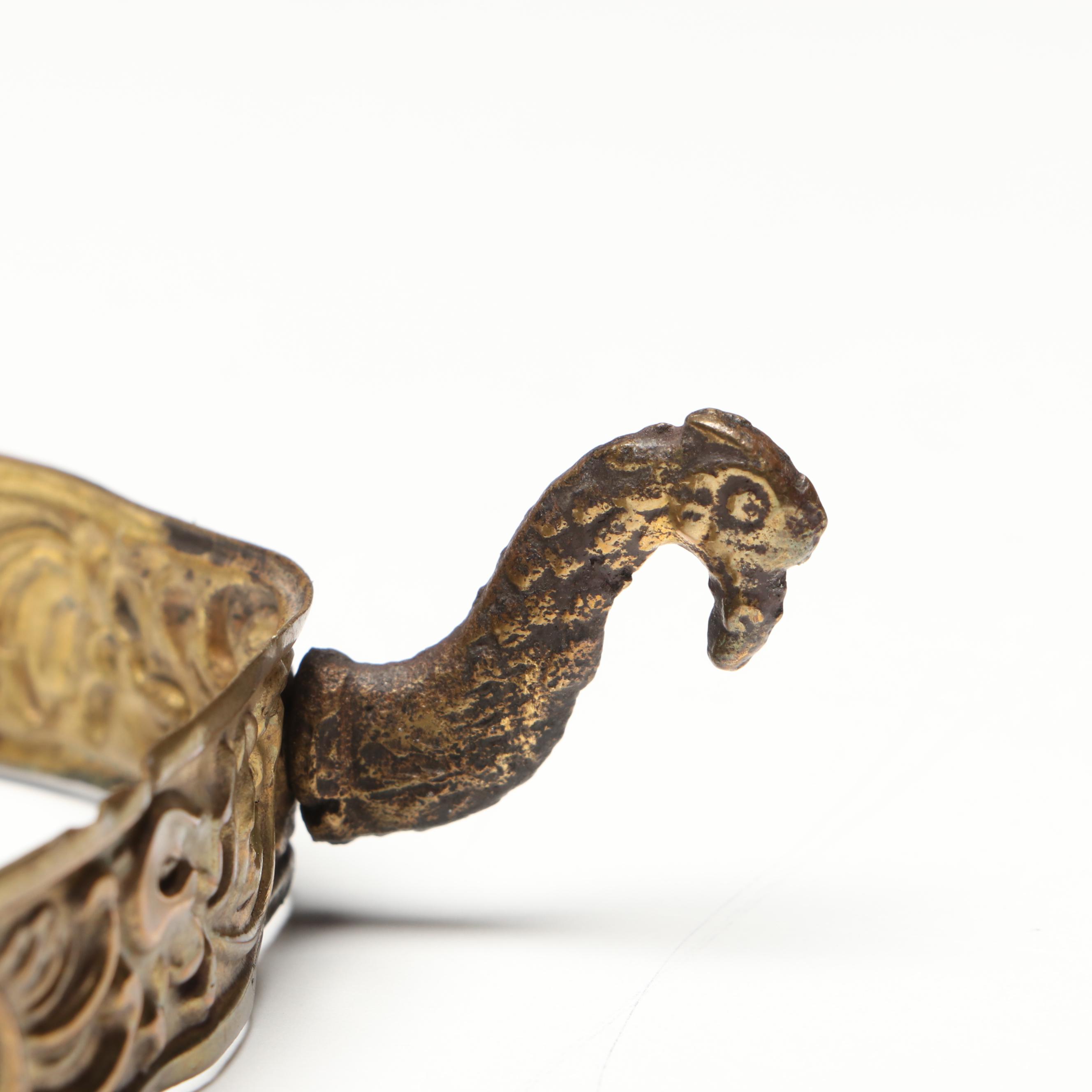 Belgian Val St. Lambert Cobalt Blue Hanging Glass Lantern