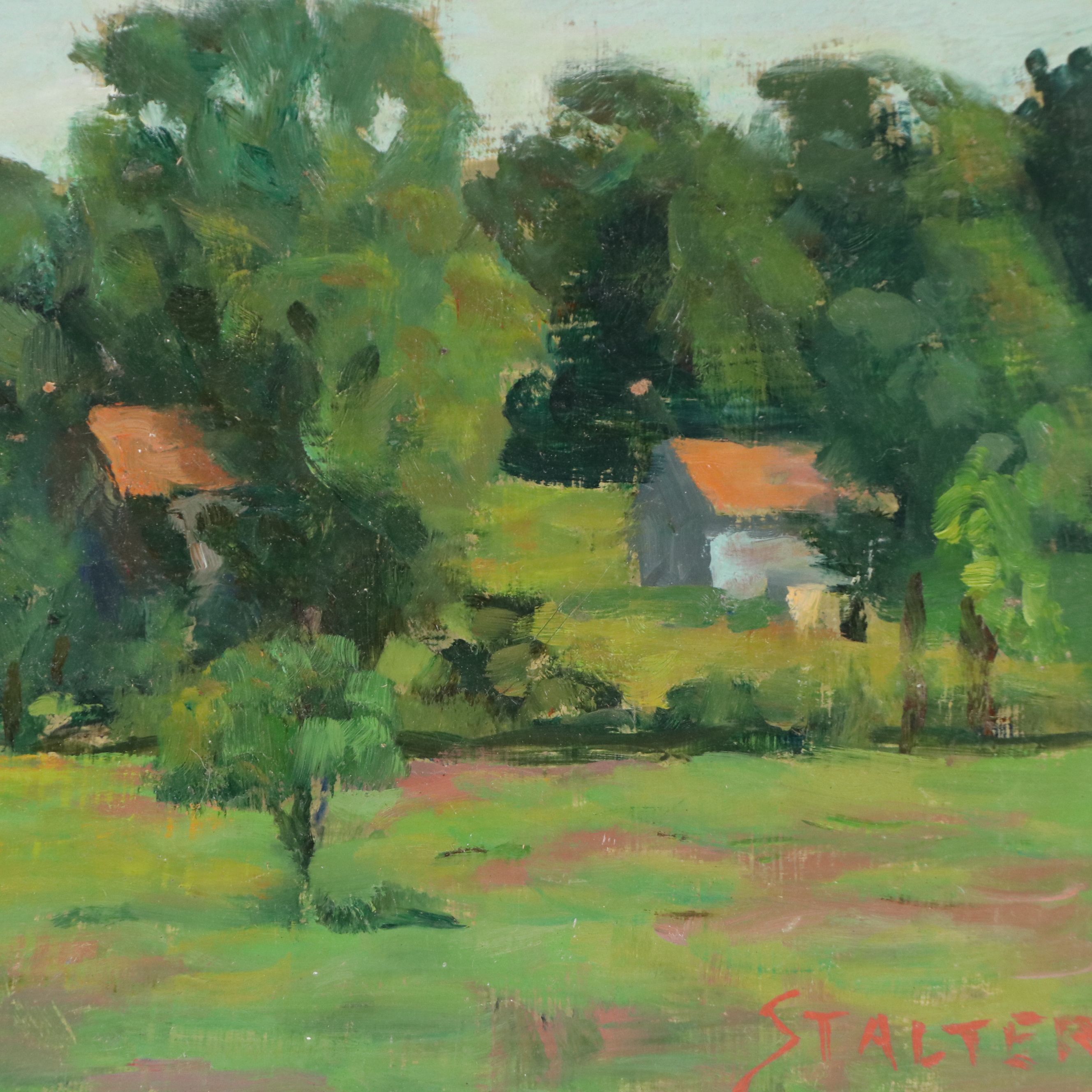 Richard Stalter Landscape Oil Painting, 20th Century