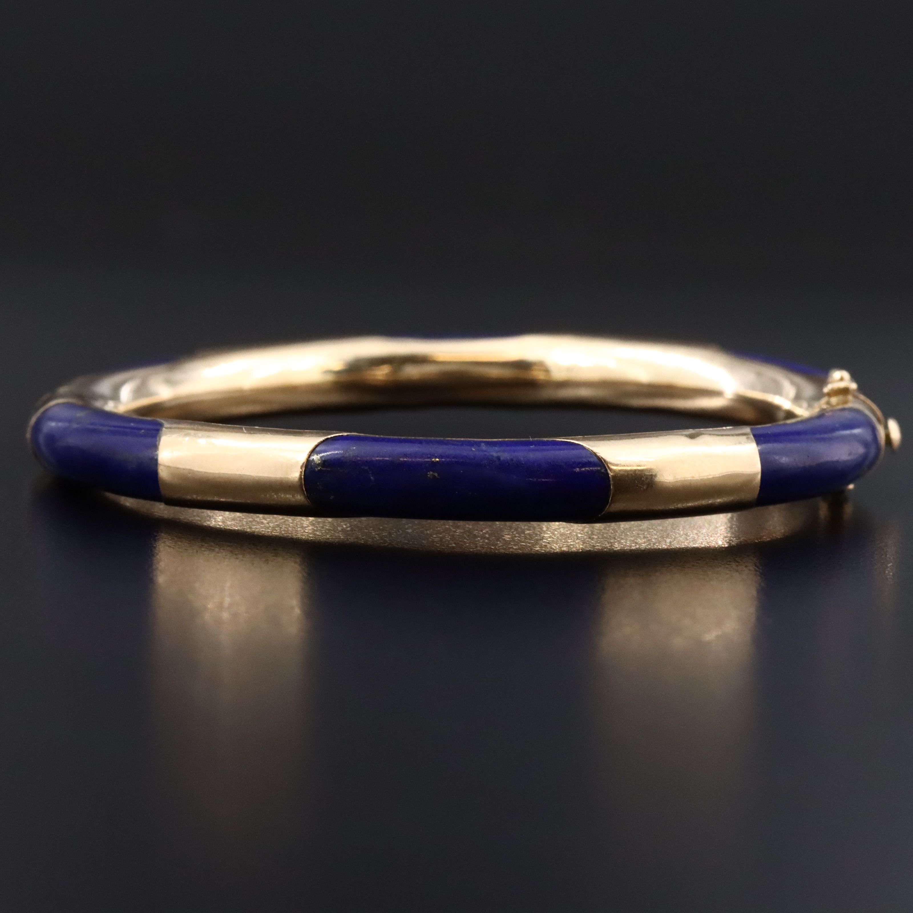 Gump's 14K Lapis Lazuli Bangle Bracelet