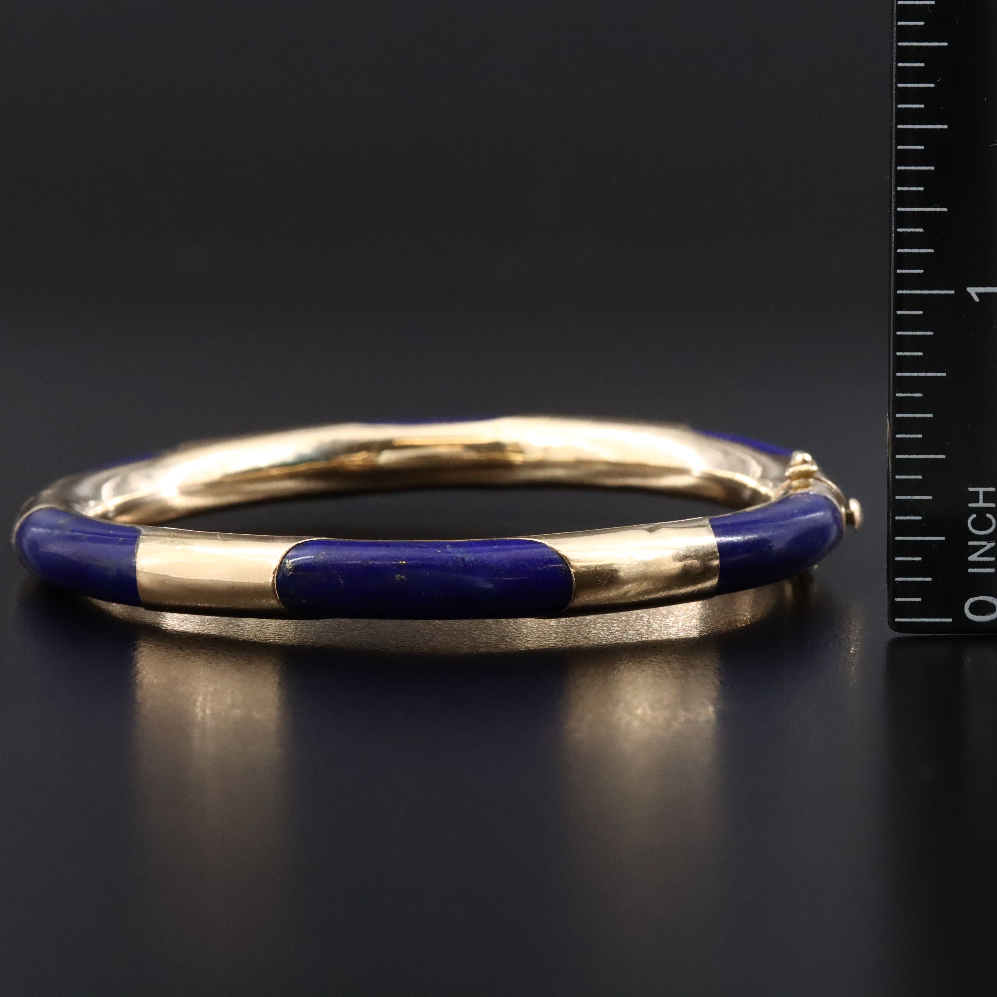 Gump's 14K Lapis Lazuli Bangle Bracelet