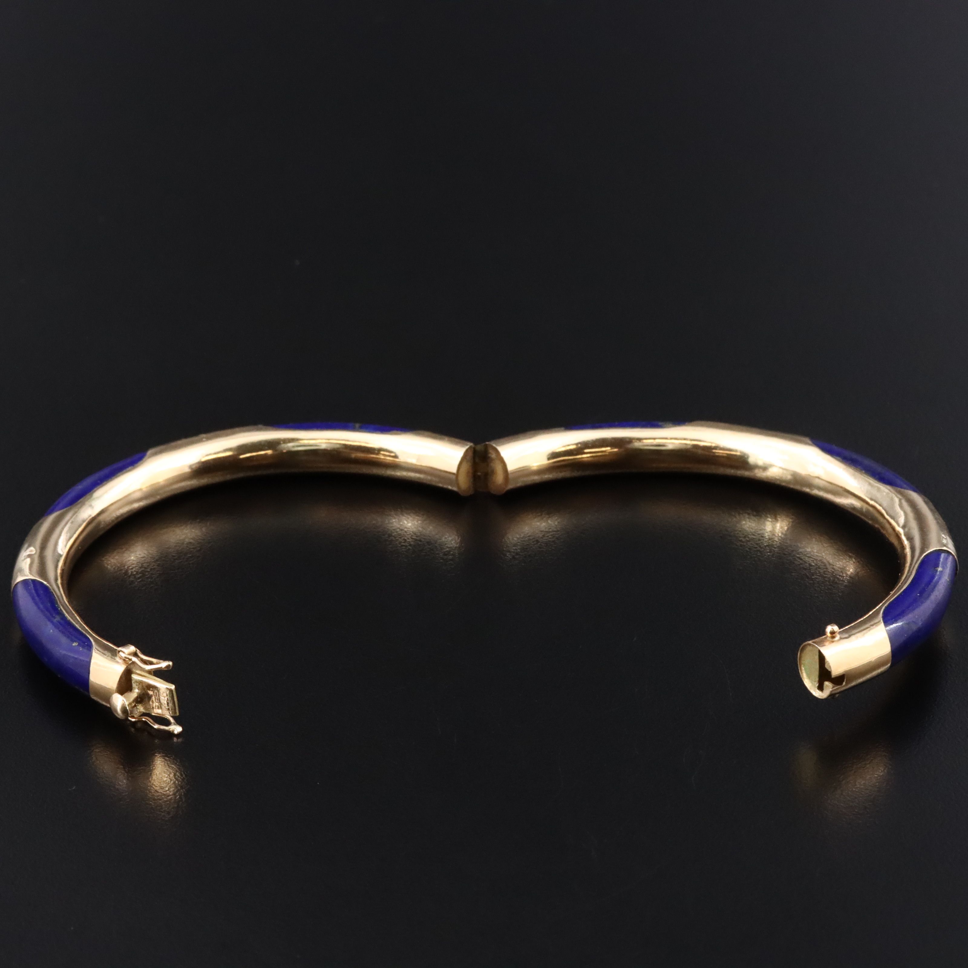 Gump's 14K Lapis Lazuli Bangle Bracelet