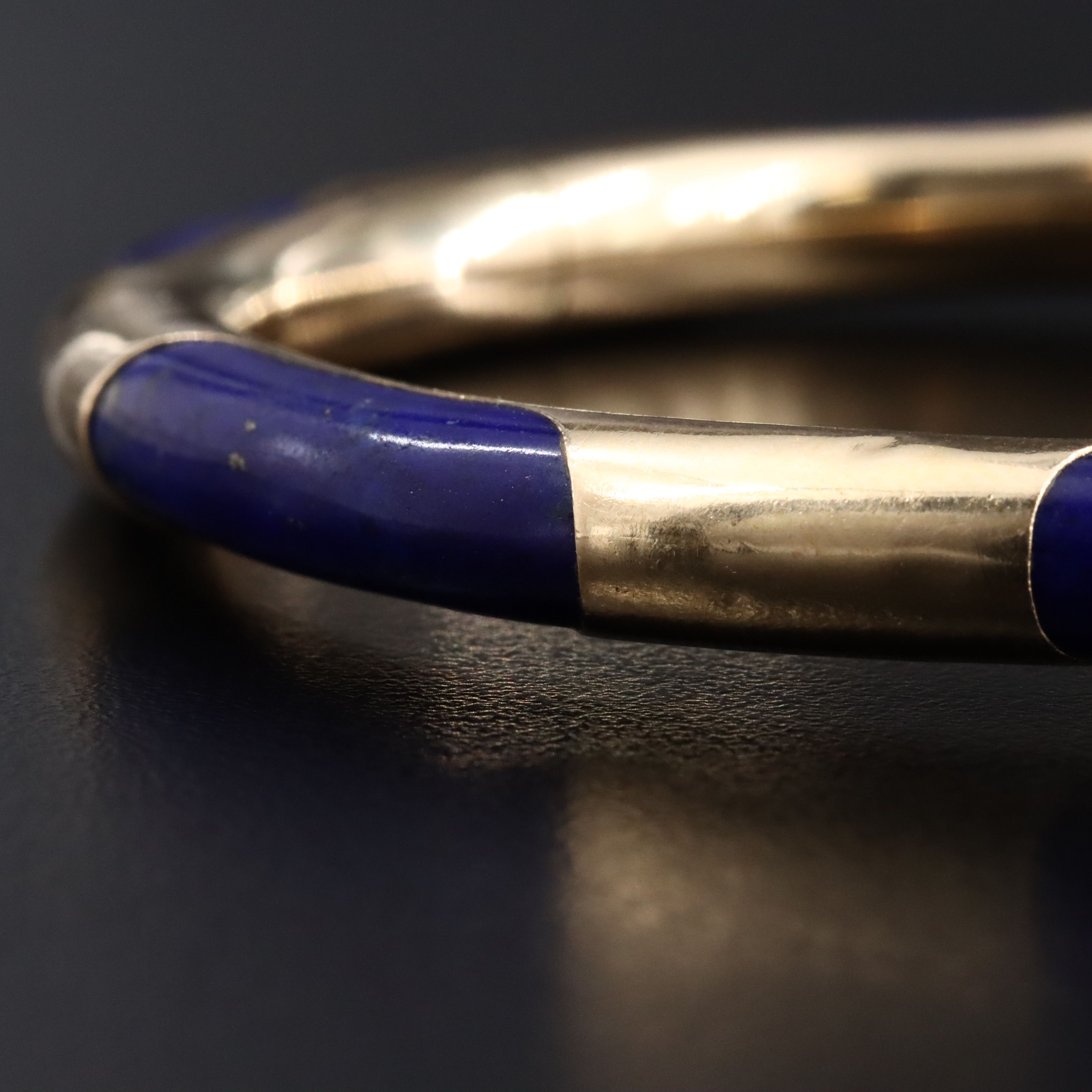 Gump's 14K Lapis Lazuli Bangle Bracelet