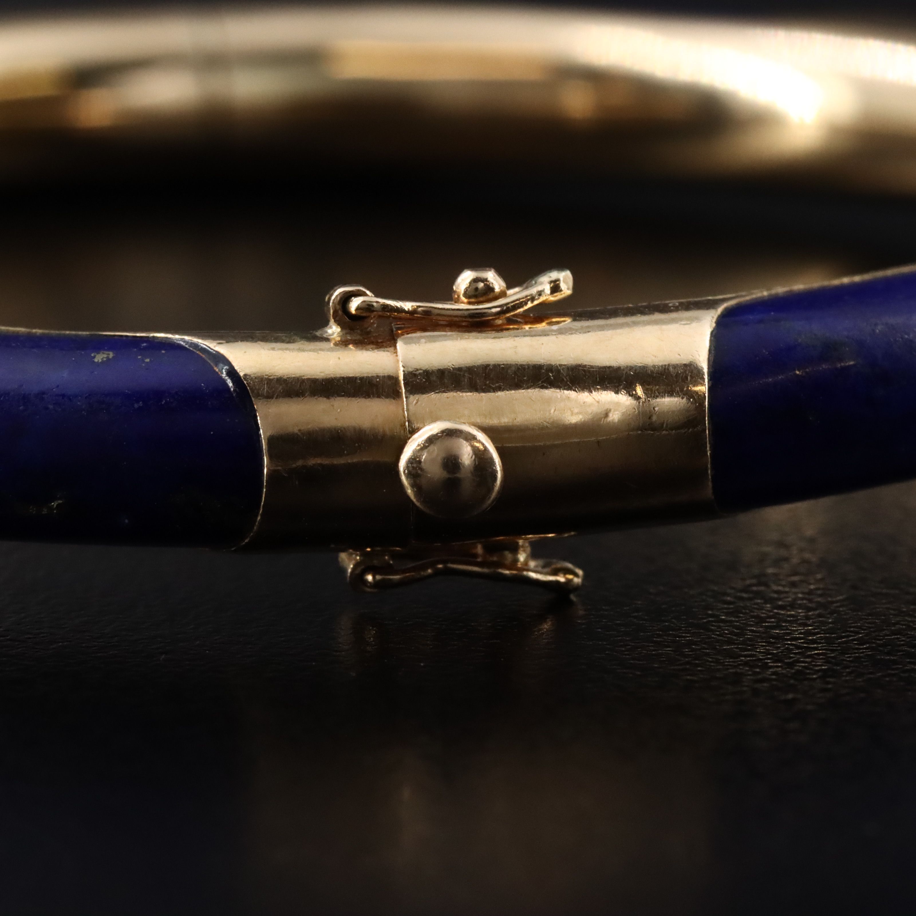 Gump's 14K Lapis Lazuli Bangle Bracelet