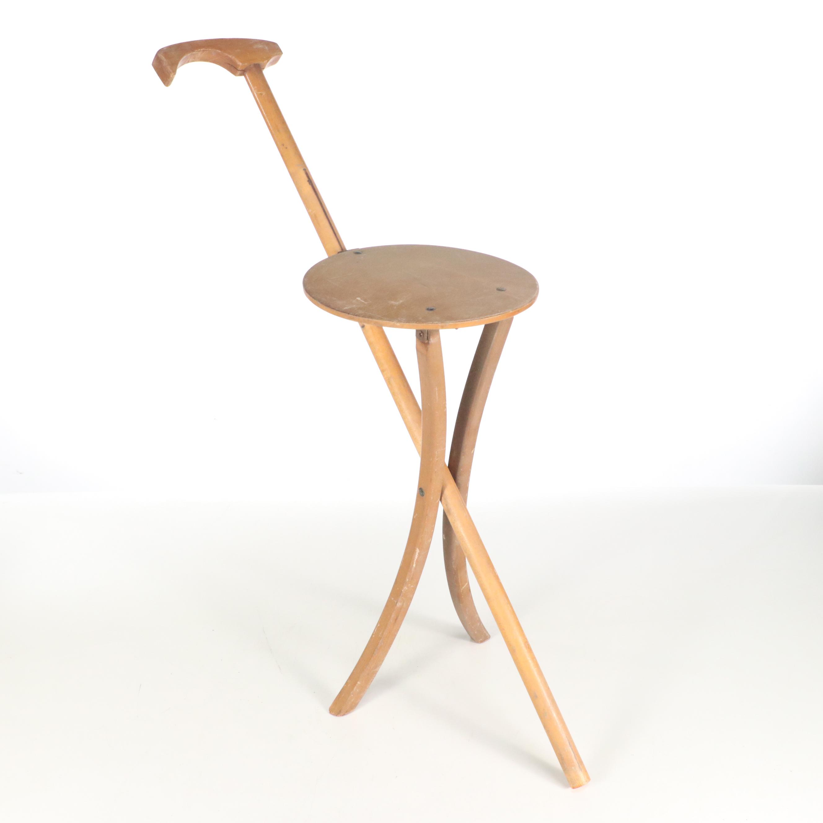 Set of Three Stafford Johnson "Kan-O-Seat" Walking Stick Stools