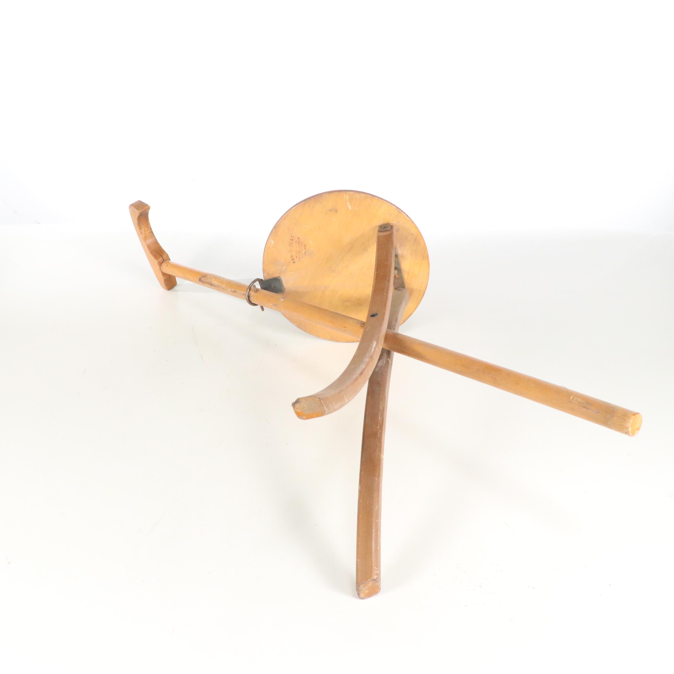 Set of Three Stafford Johnson "Kan-O-Seat" Walking Stick Stools