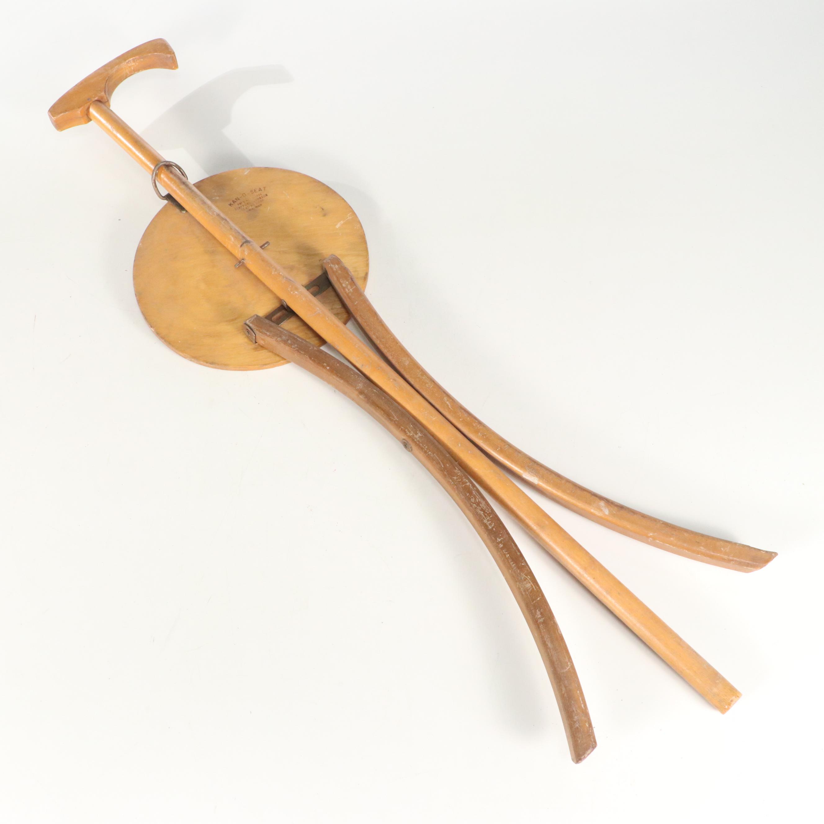 Set of Three Stafford Johnson "Kan-O-Seat" Walking Stick Stools