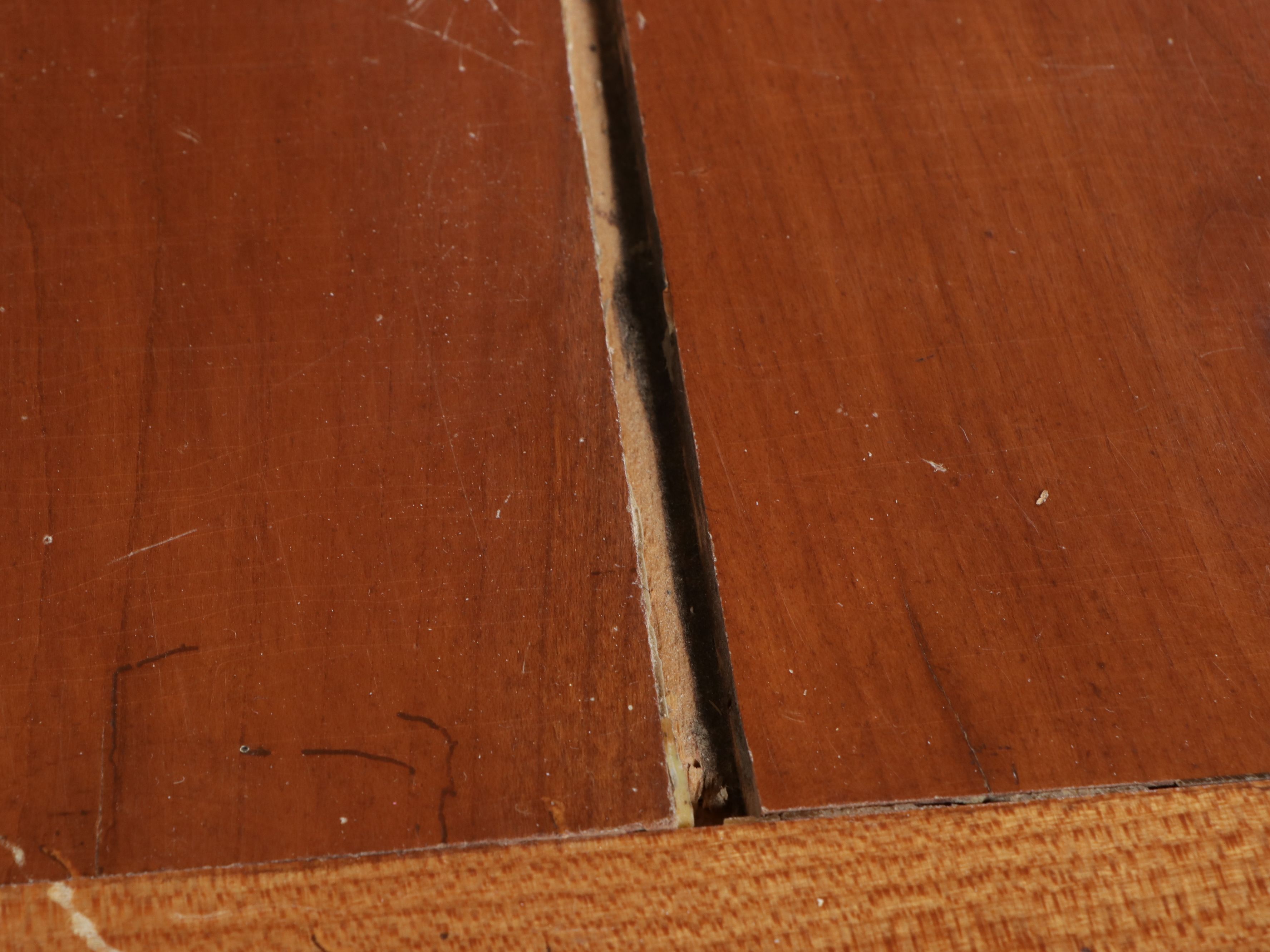 French Fruit Wood Farm Table with Bread Slide and Divided Utensil Drawer