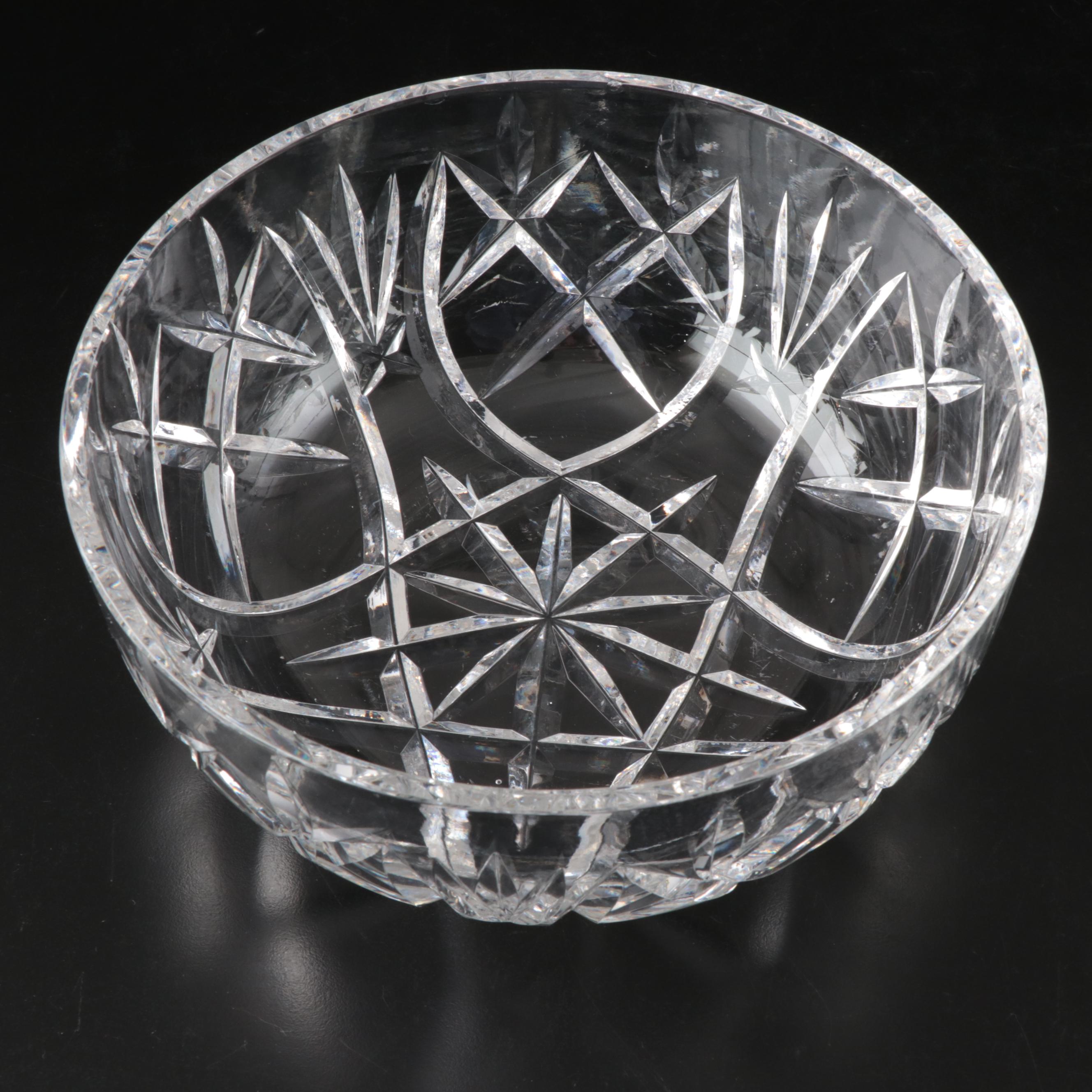 Waterford Cut Crystal Centerpiece Bowl with Other Faceted Vessel