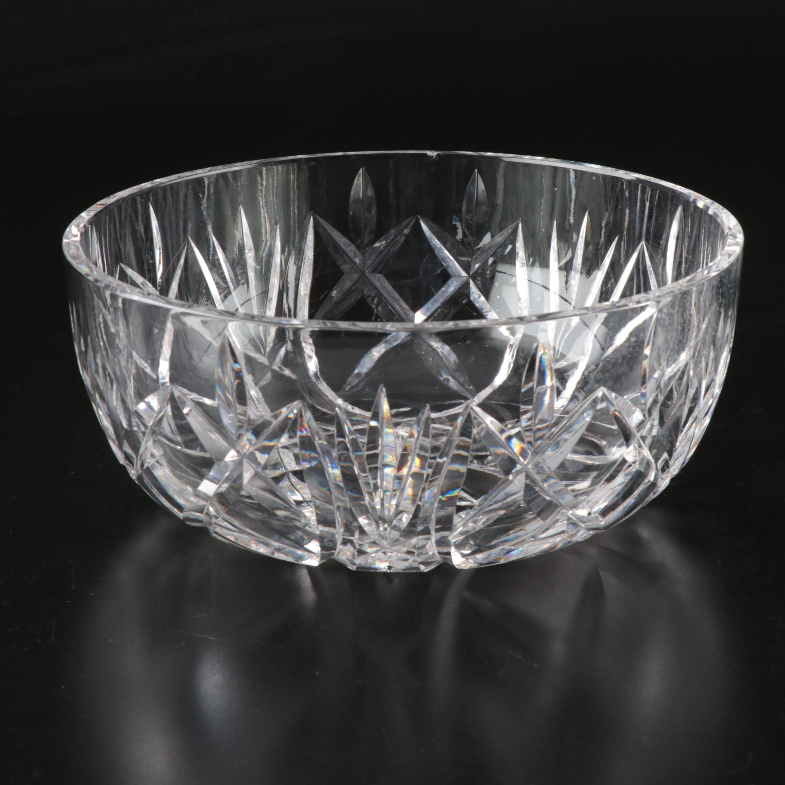 Waterford Cut Crystal Centerpiece Bowl with Other Faceted Vessel