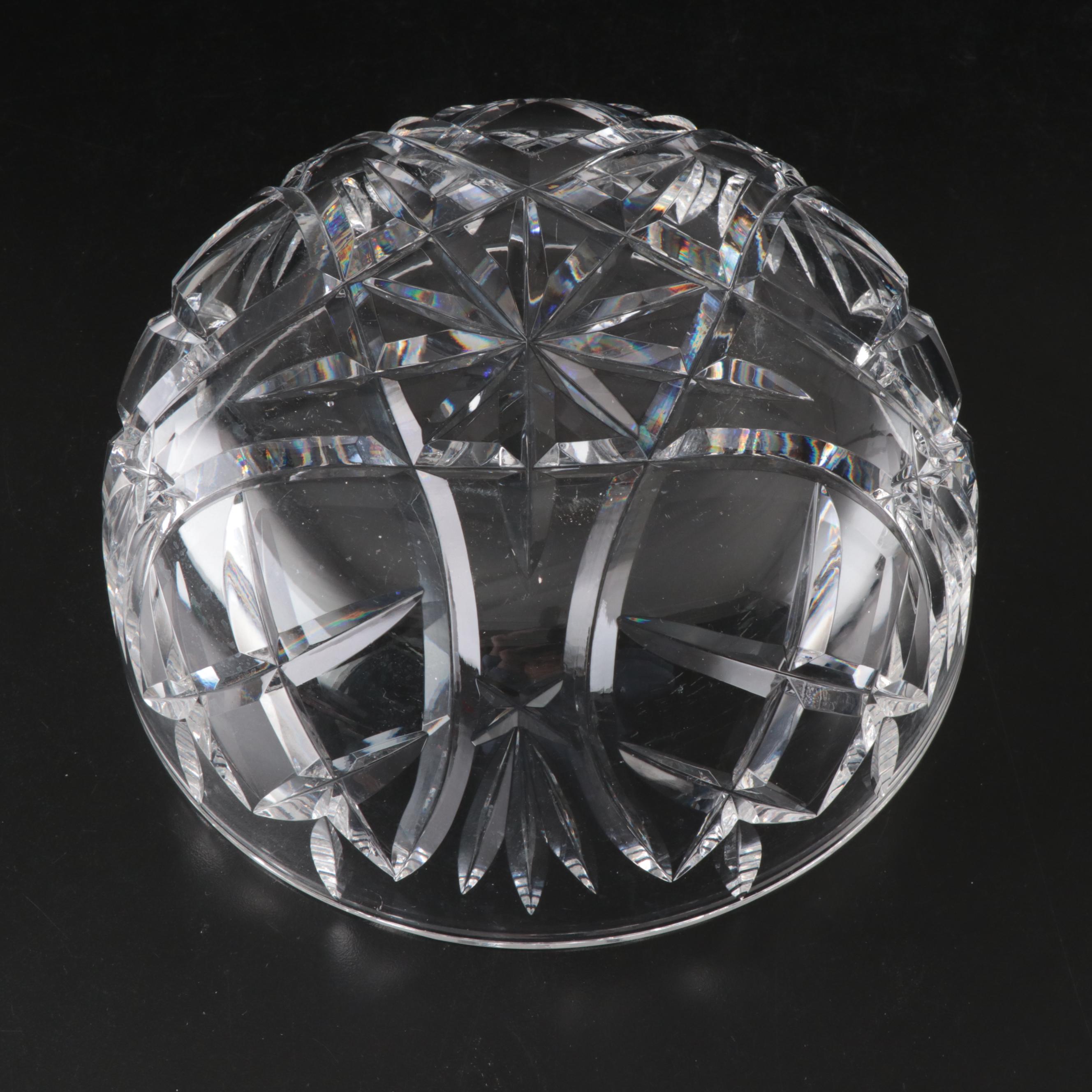 Waterford Cut Crystal Centerpiece Bowl with Other Faceted Vessel