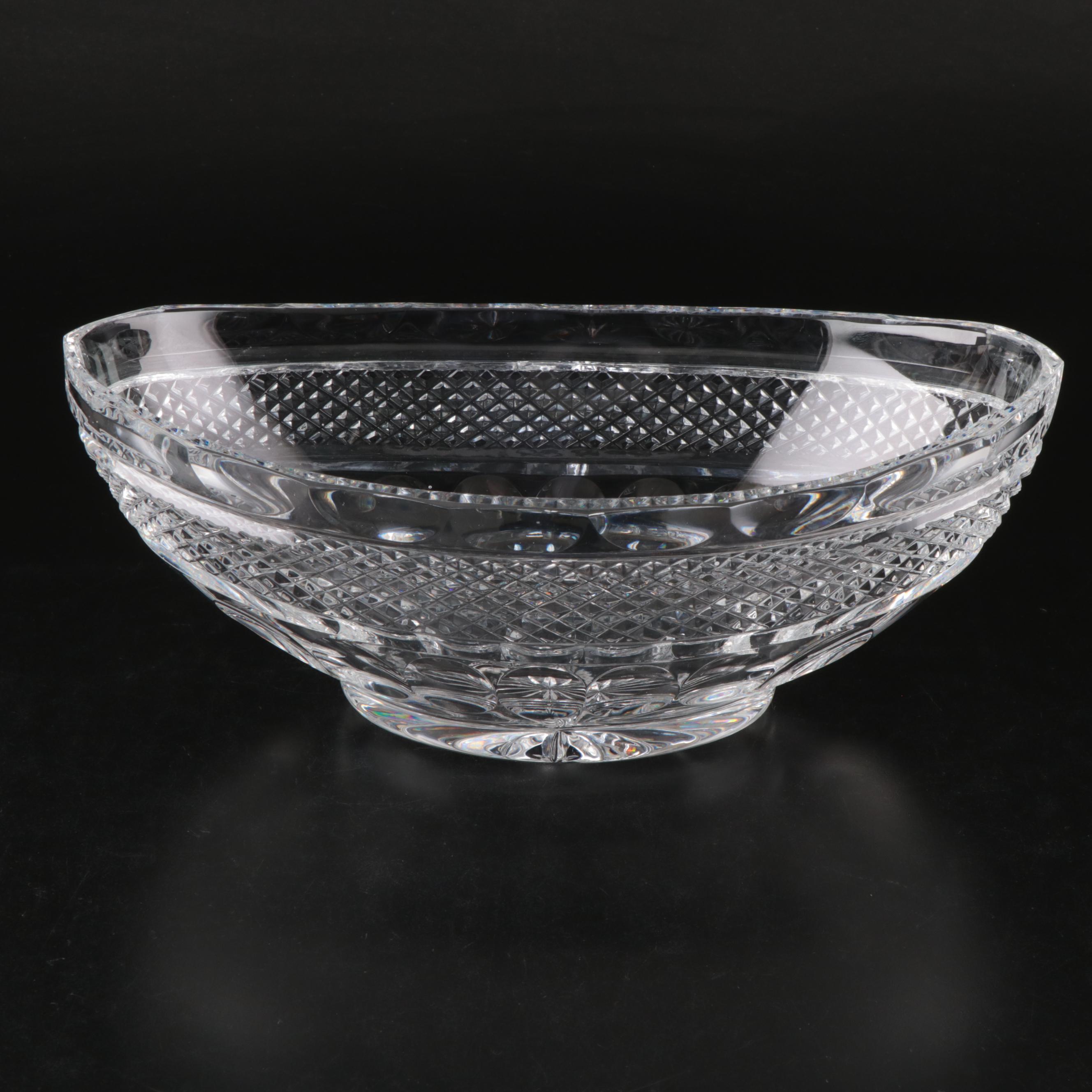Waterford Cut Crystal Centerpiece Bowl with Other Faceted Vessel