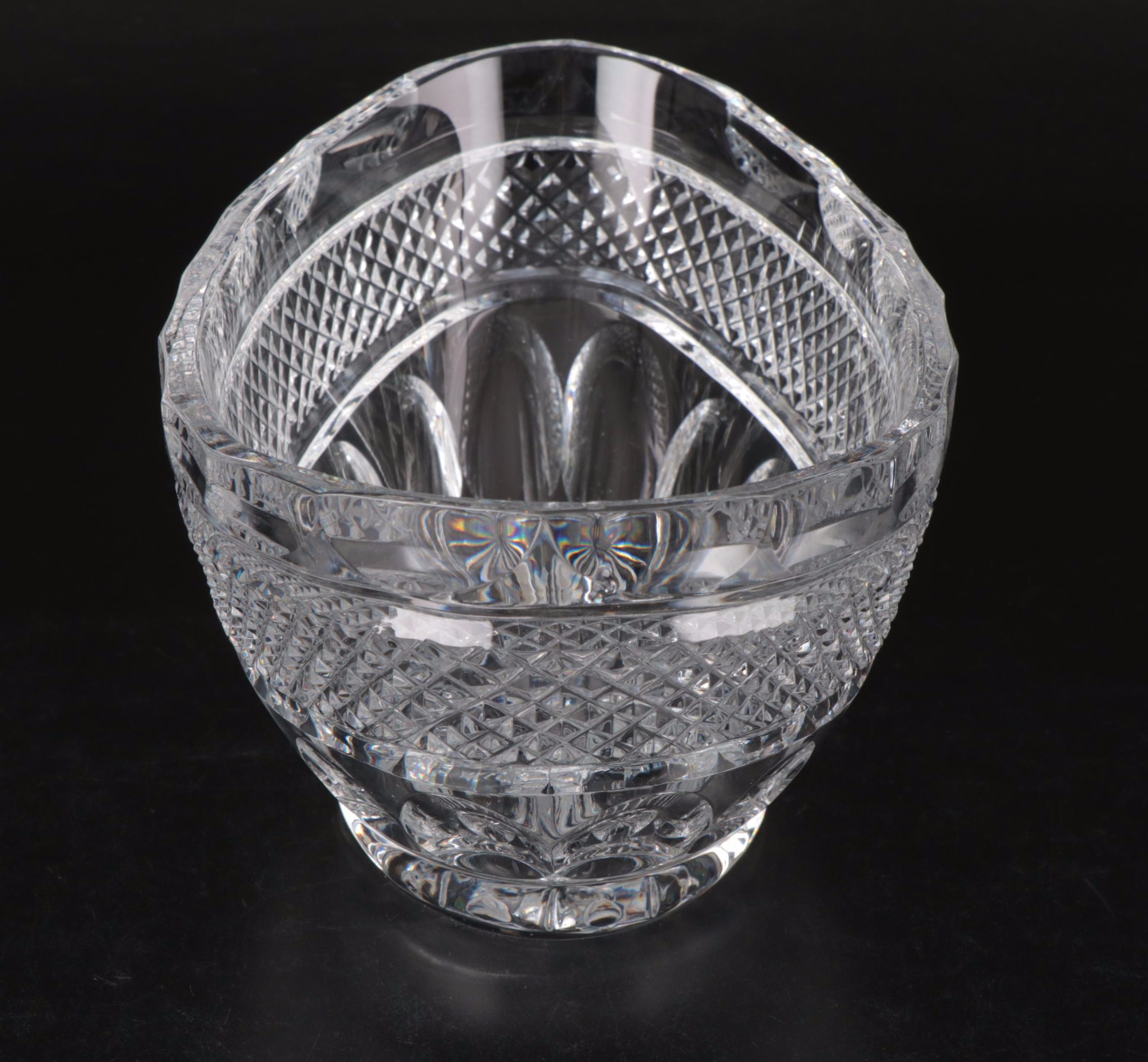 Waterford Cut Crystal Centerpiece Bowl with Other Faceted Vessel