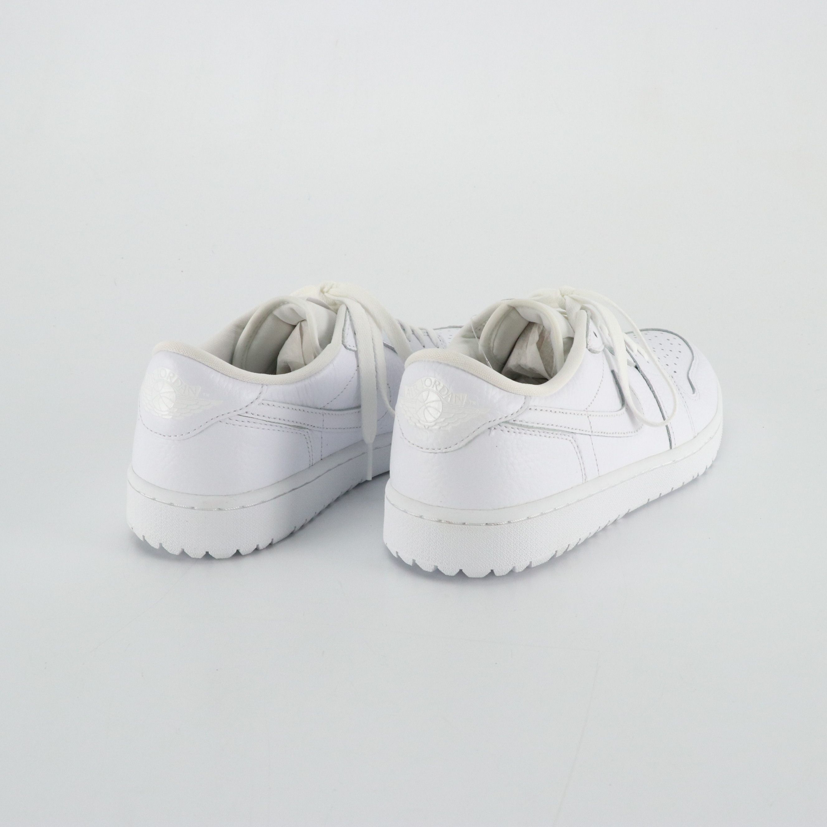 Men's Air Jordan 1 Low Golf Shoes in White Leather, With Box