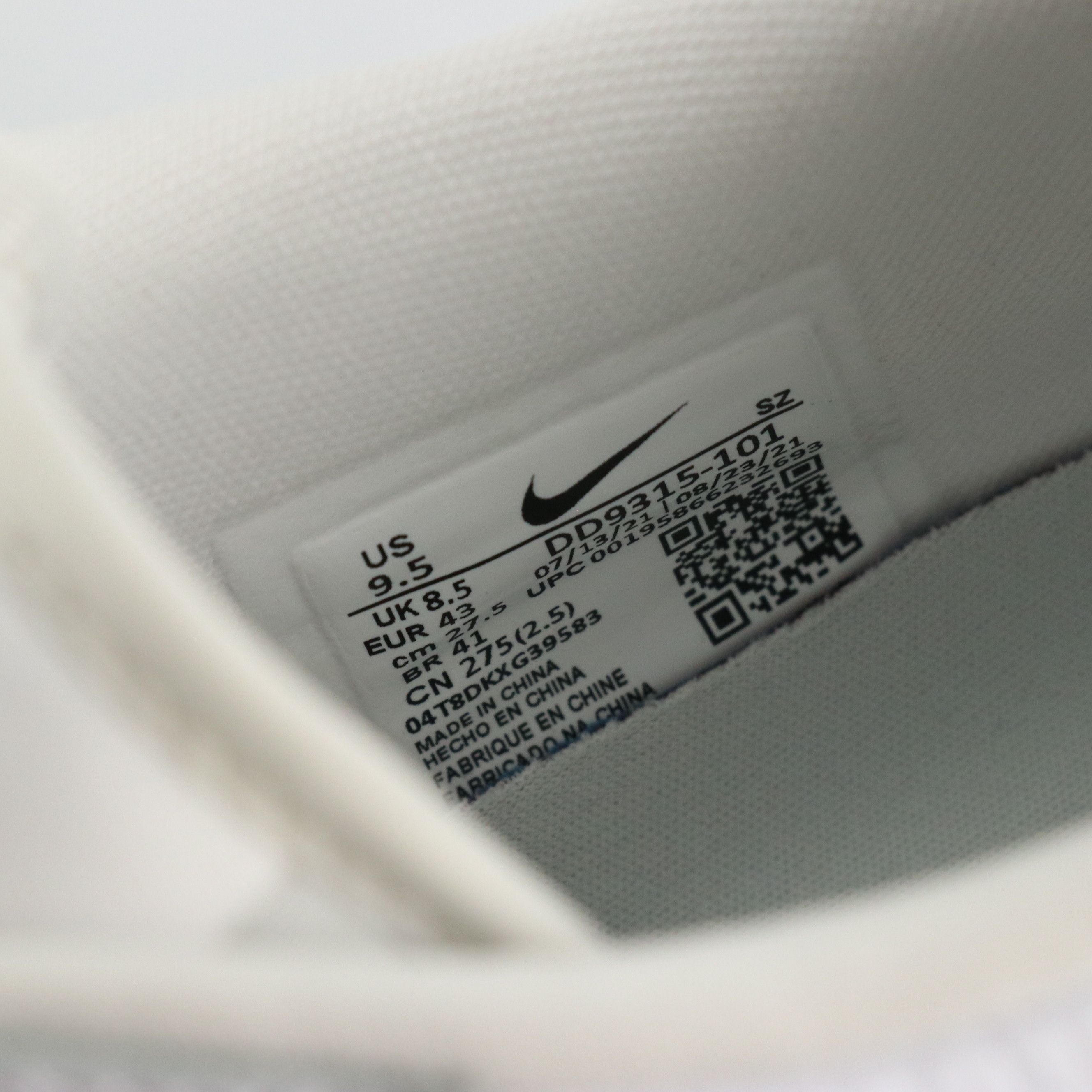 Men's Air Jordan 1 Low Golf Shoes in White Leather, With Box