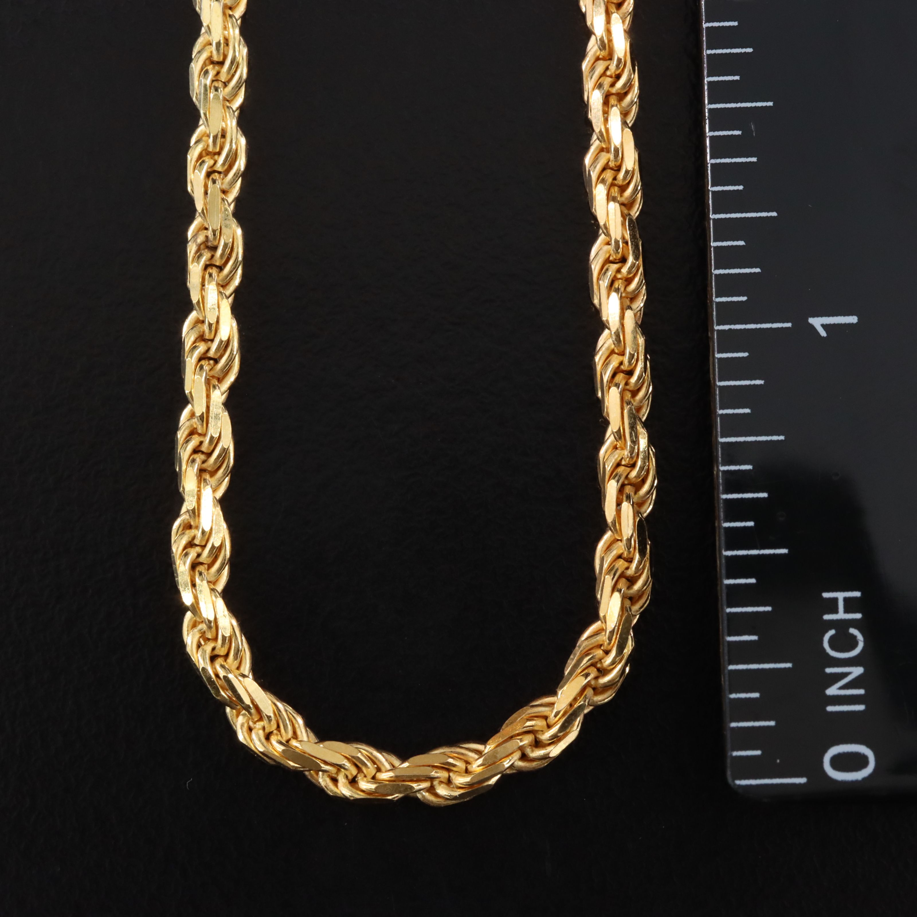 Italian Sterling Braided Rope Chain Necklace