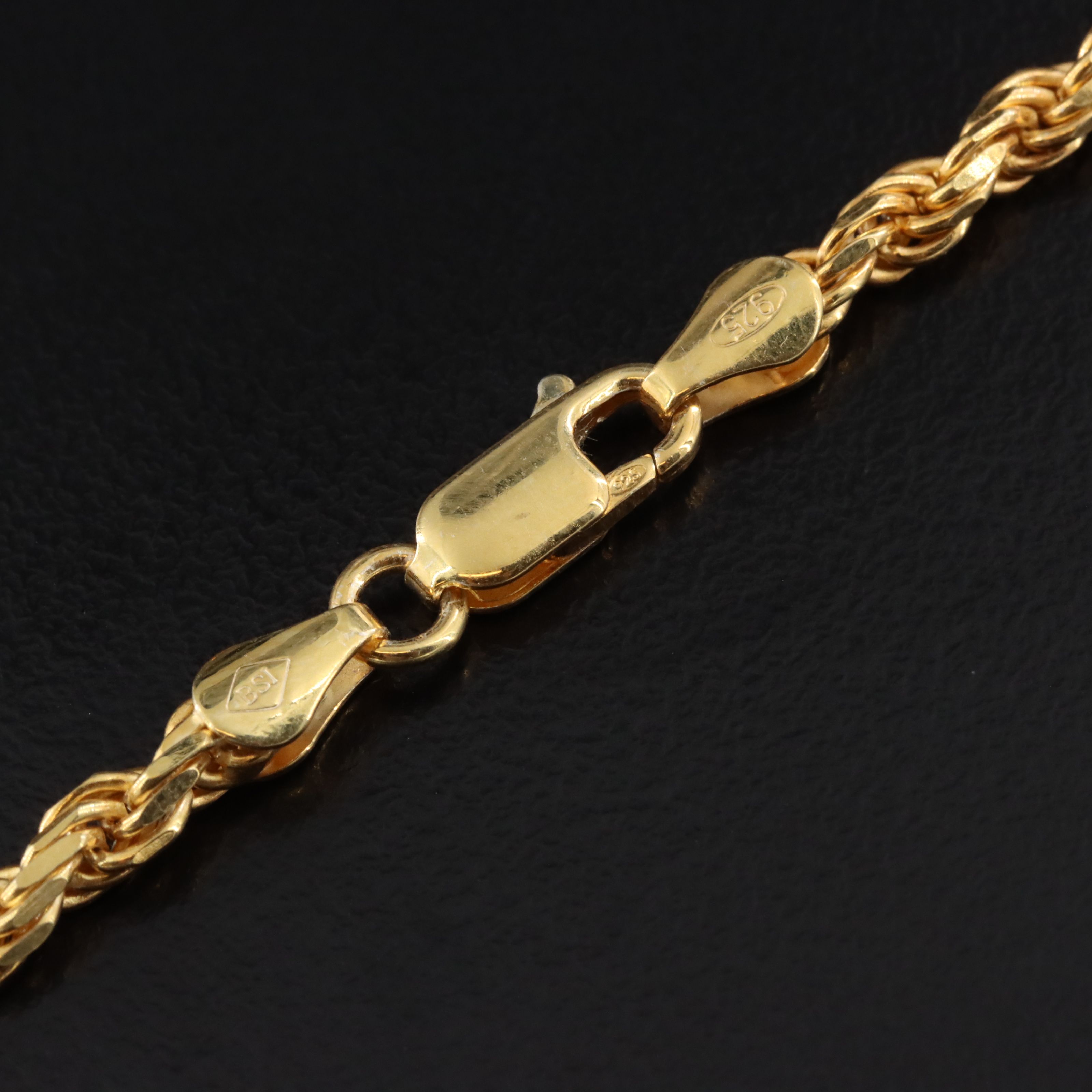 Italian Sterling Braided Rope Chain Necklace