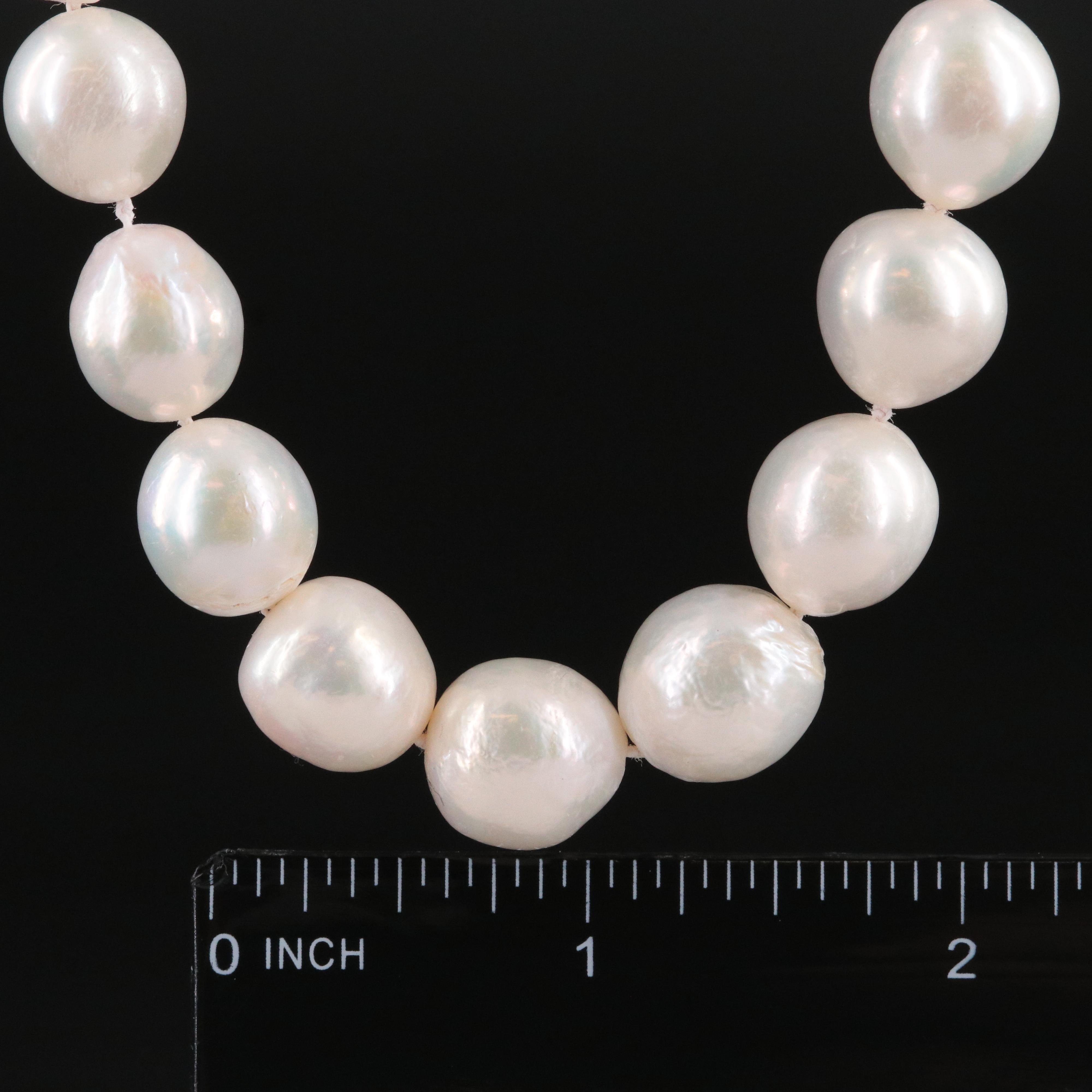 11.00 – 13.00 MM Pearl Necklace with 14K Clasp
