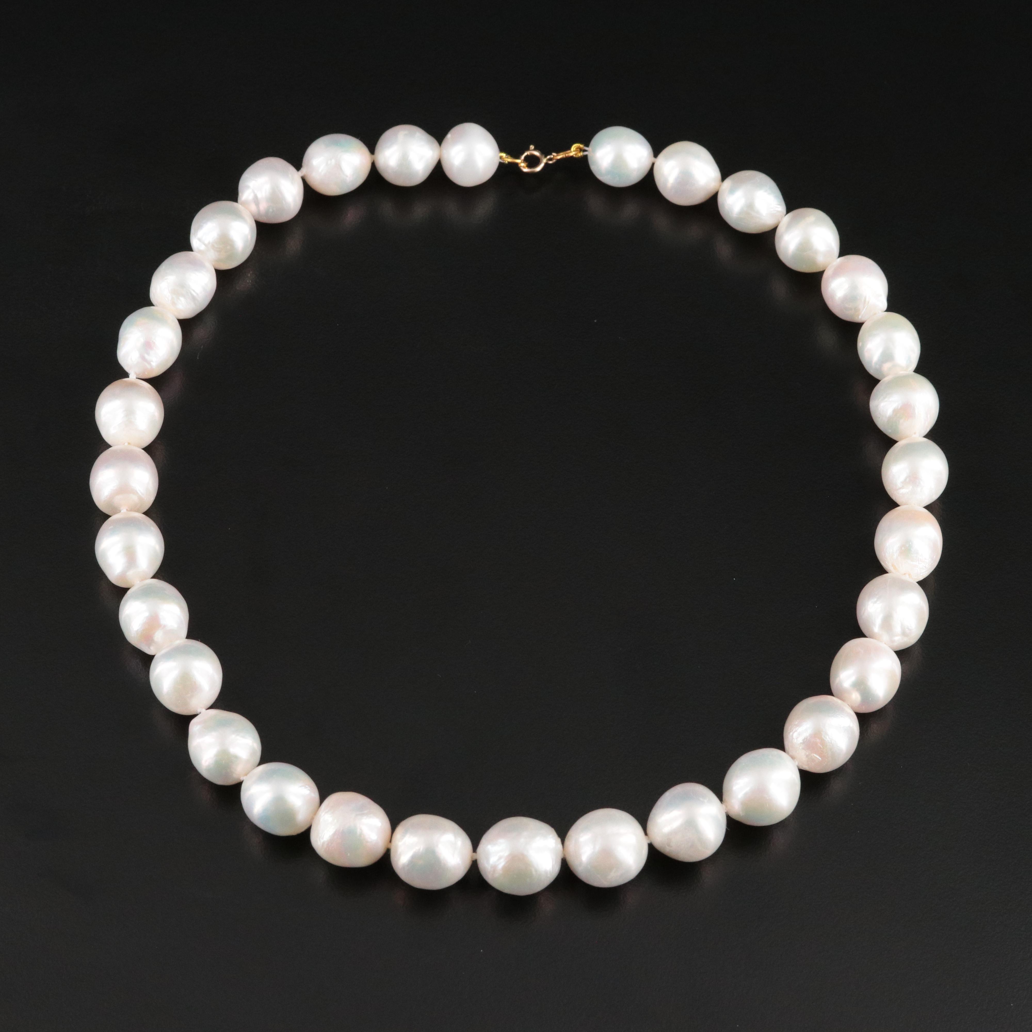 11.00 – 13.00 MM Pearl Necklace with 14K Clasp