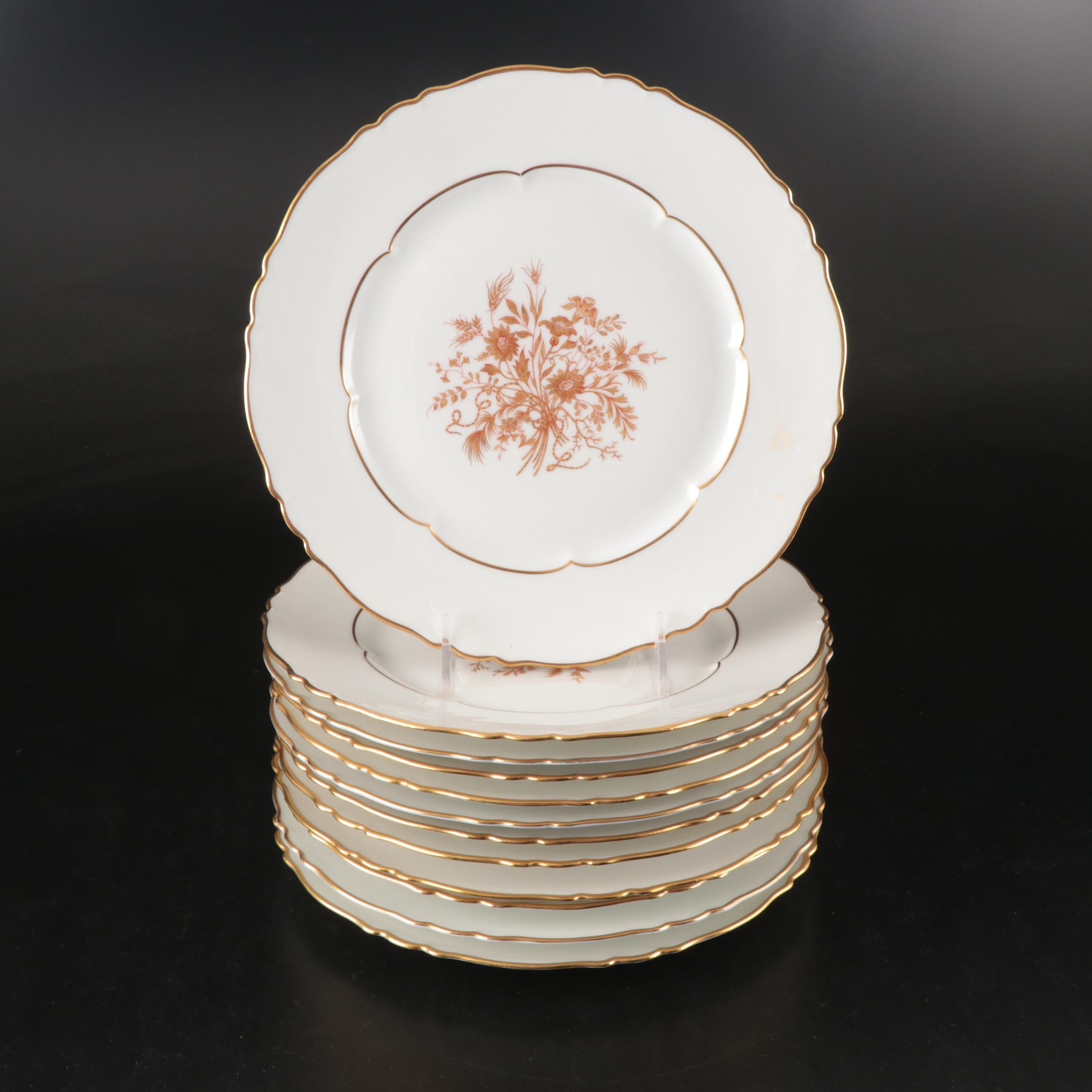Haviland "Floreal" with Other French Gold Gilt Porcelain Dinnerware