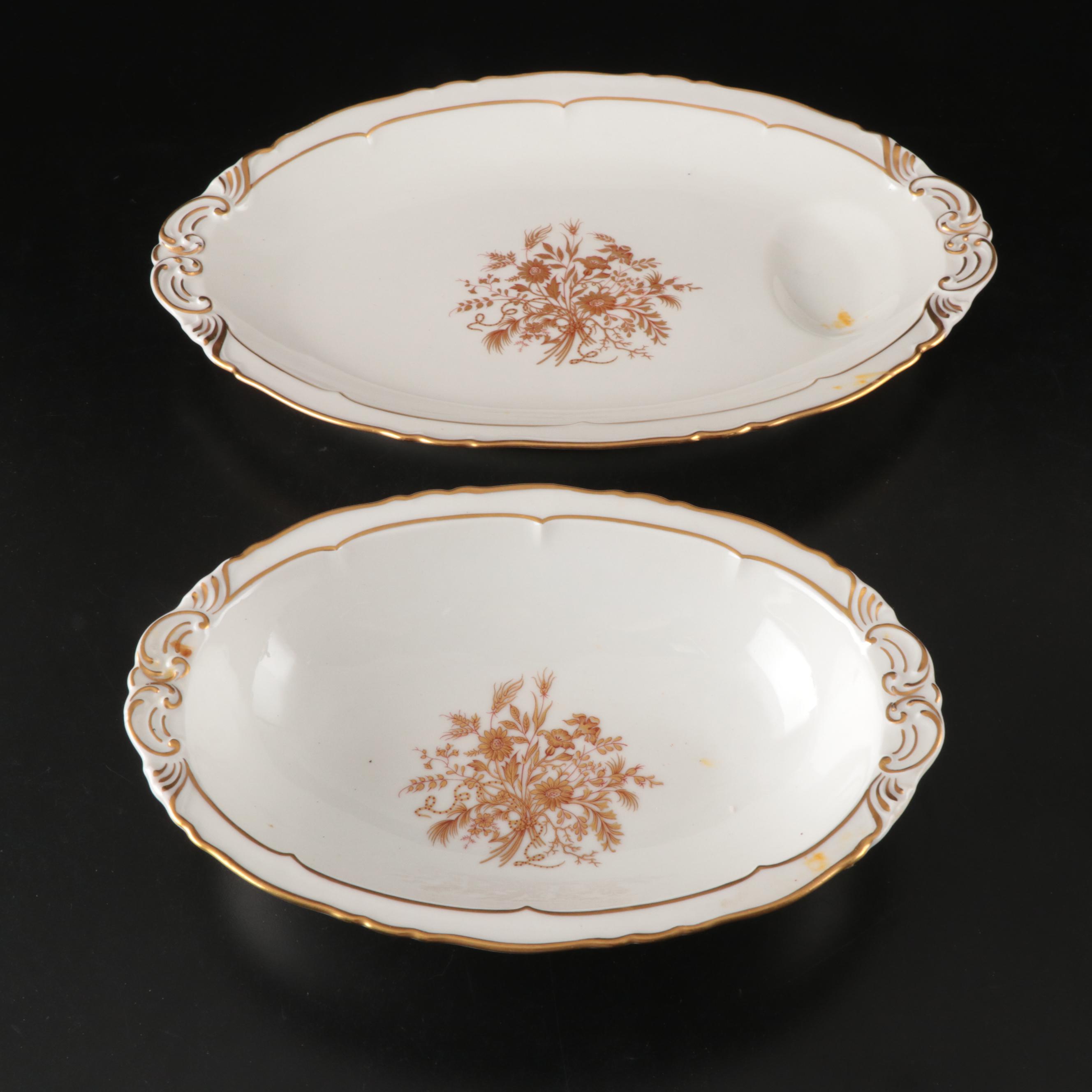 Haviland "Floreal" with Other French Gold Gilt Porcelain Dinnerware