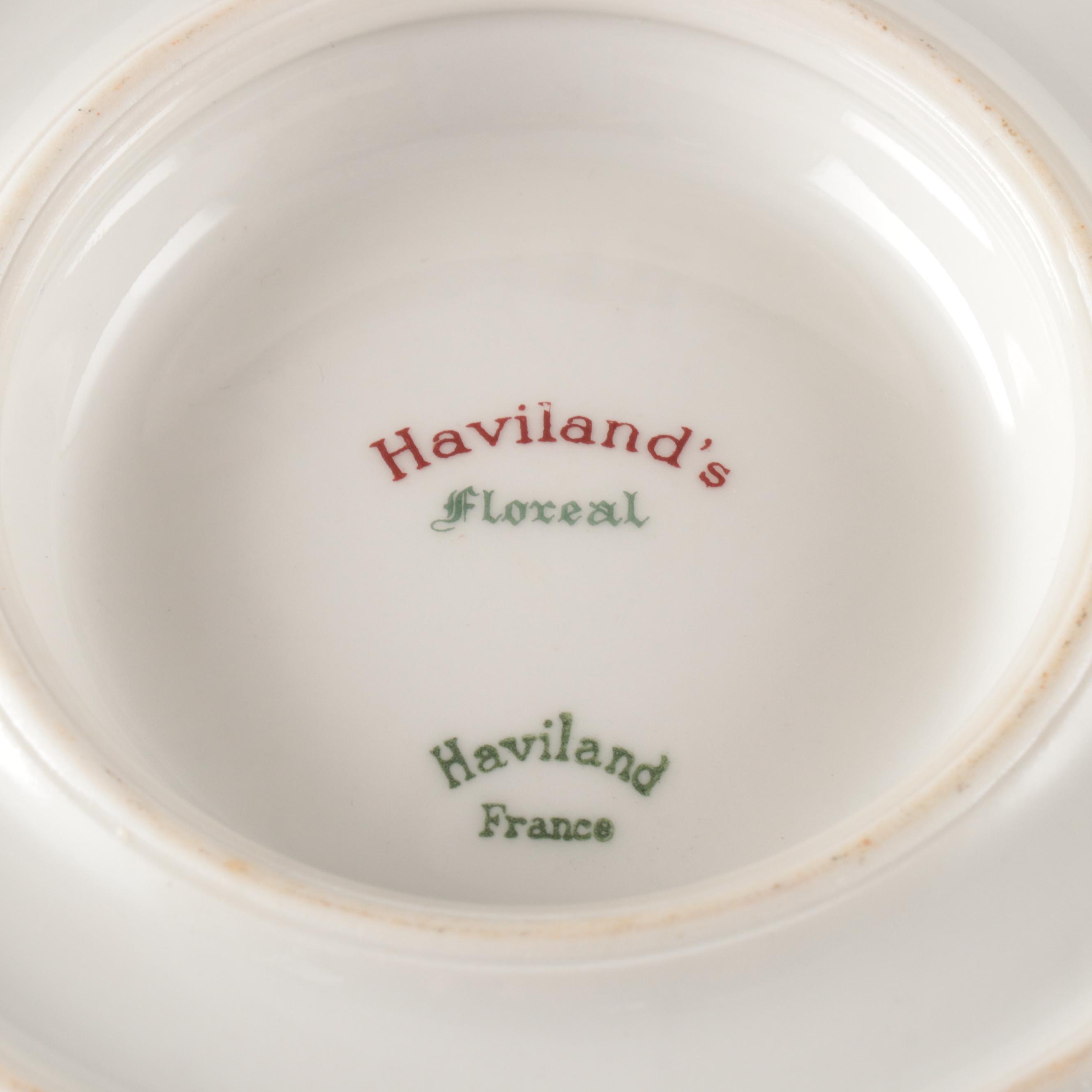 Haviland "Floreal" with Other French Gold Gilt Porcelain Dinnerware