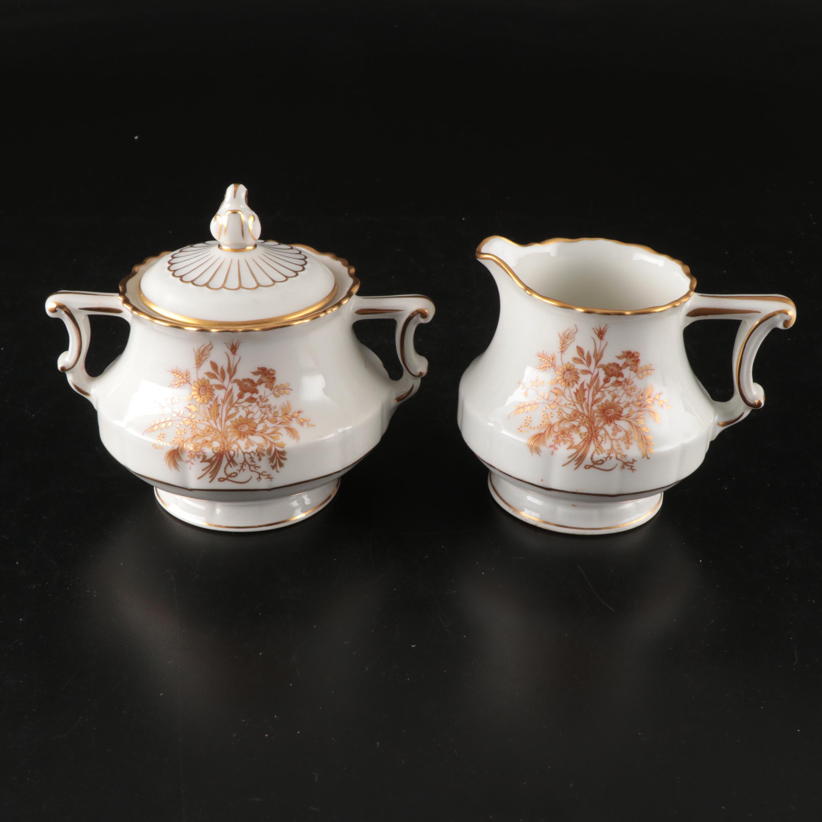 Haviland "Floreal" with Other French Gold Gilt Porcelain Dinnerware