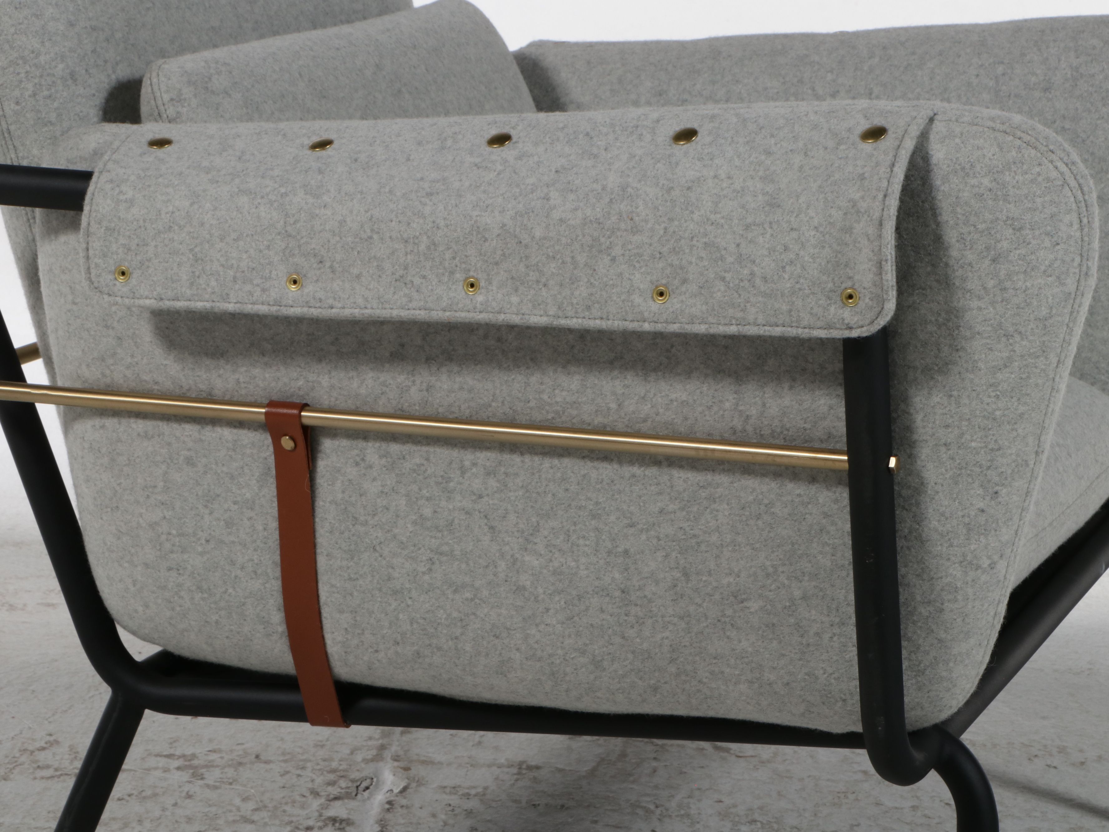 Stellar Works Tubular Metal "Valet" Chair with Removable Cushions