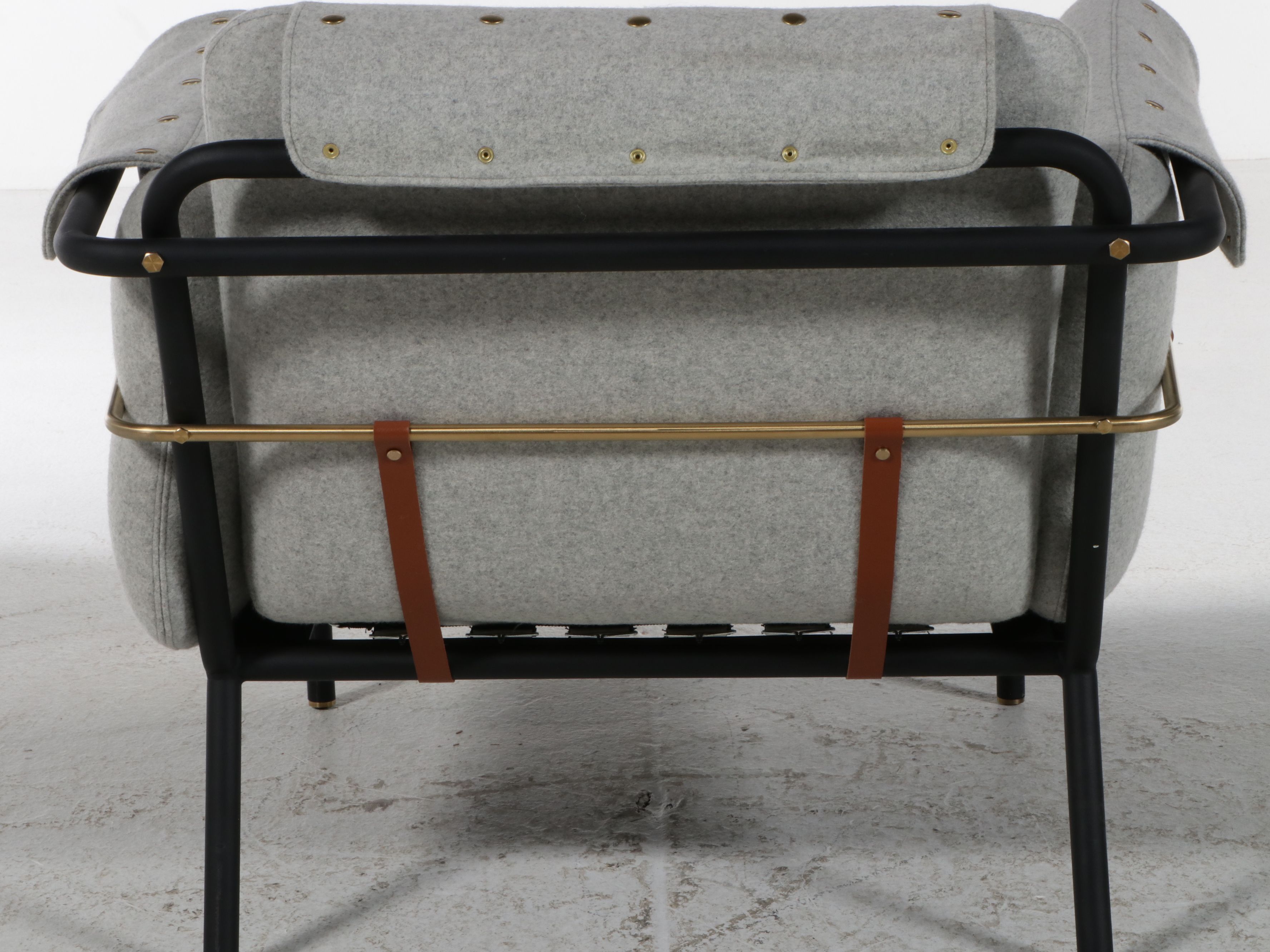 Stellar Works Tubular Metal "Valet" Chair with Removable Cushions