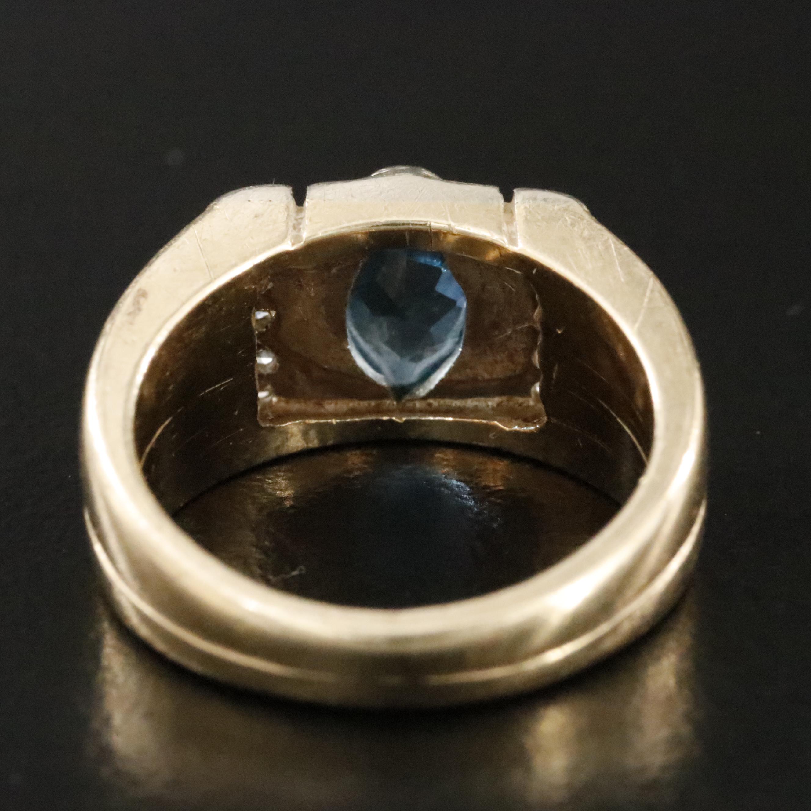 14K Spinel and Diamond Ring