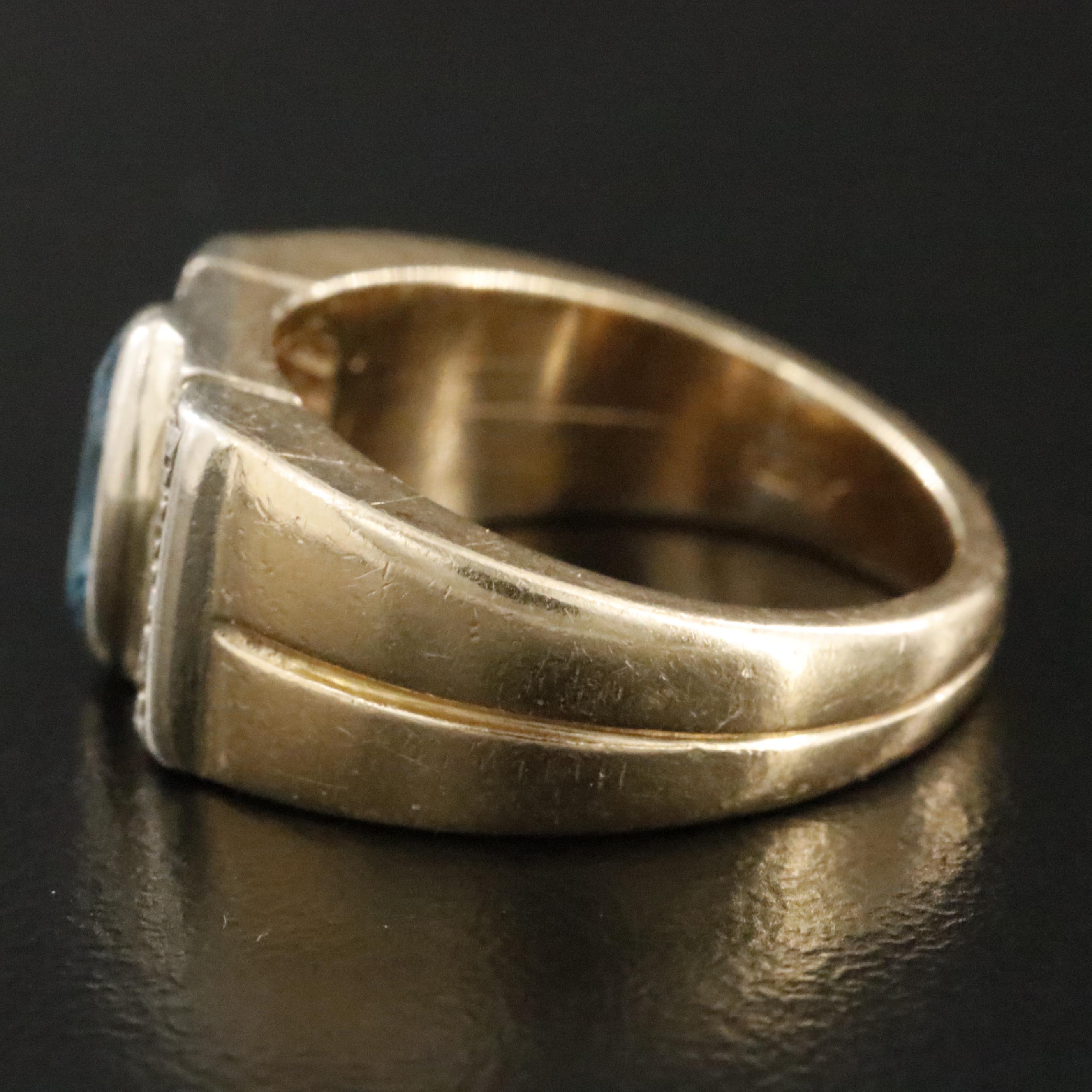 14K Spinel and Diamond Ring