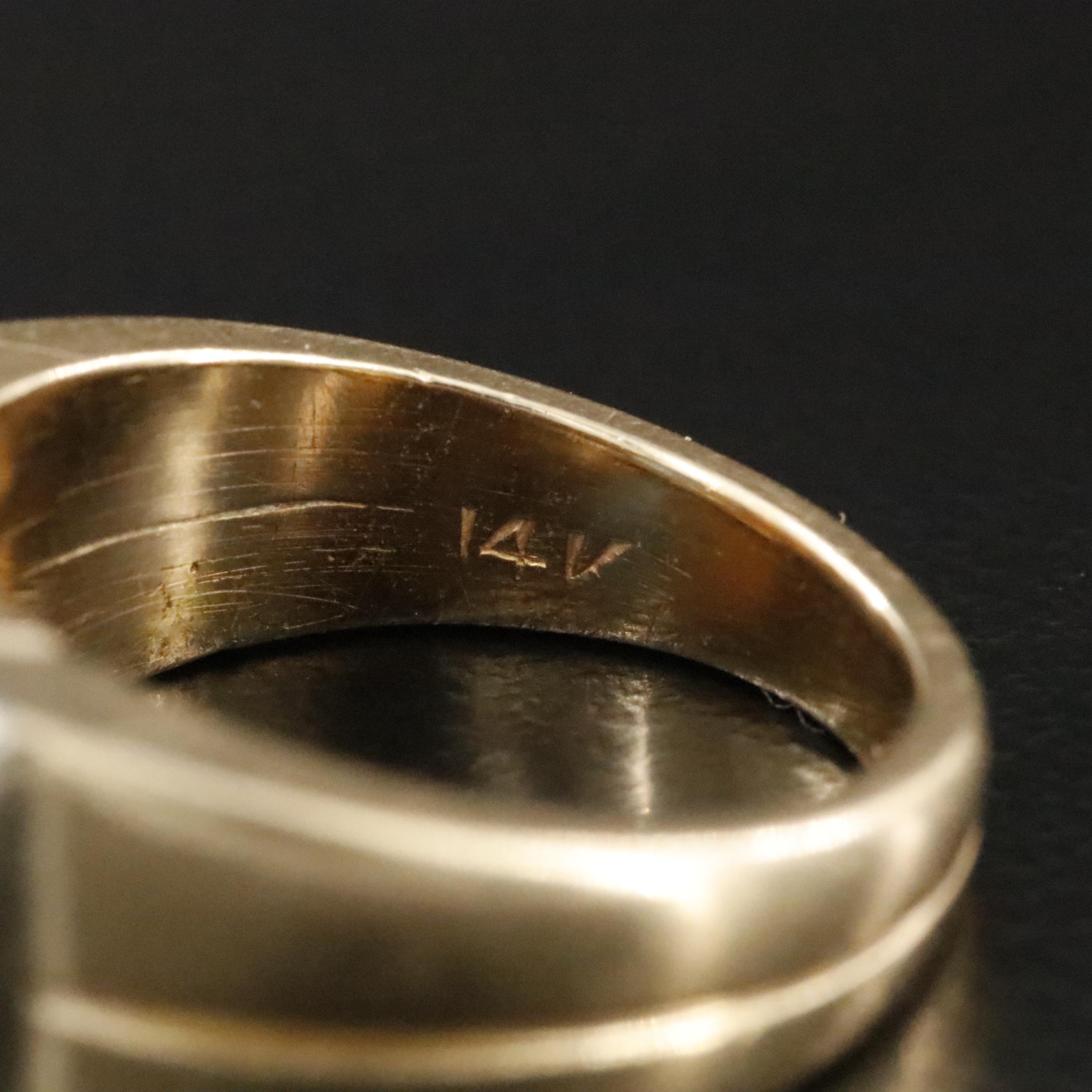 14K Spinel and Diamond Ring