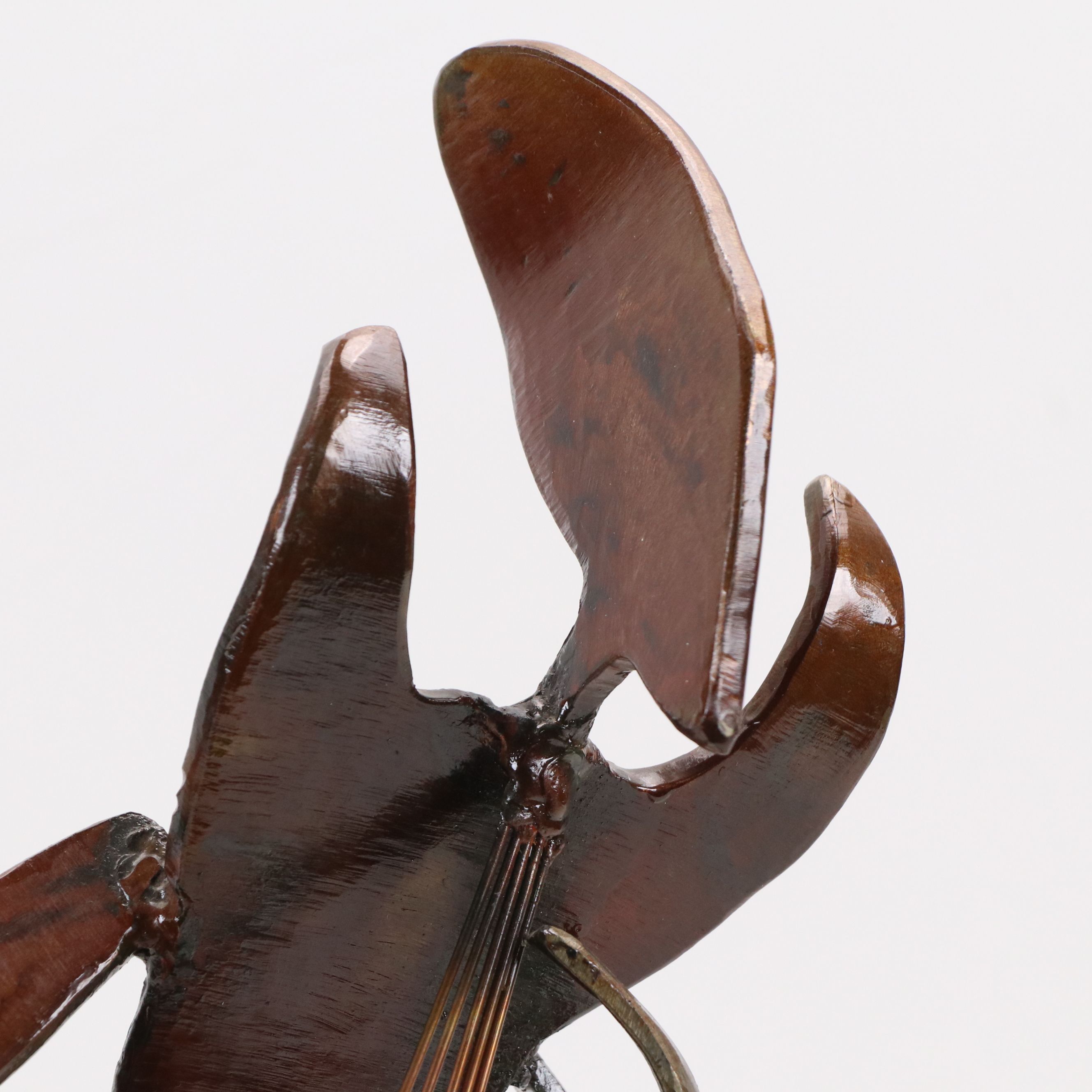 William Wessel Iron Sculpture "Cello Man"