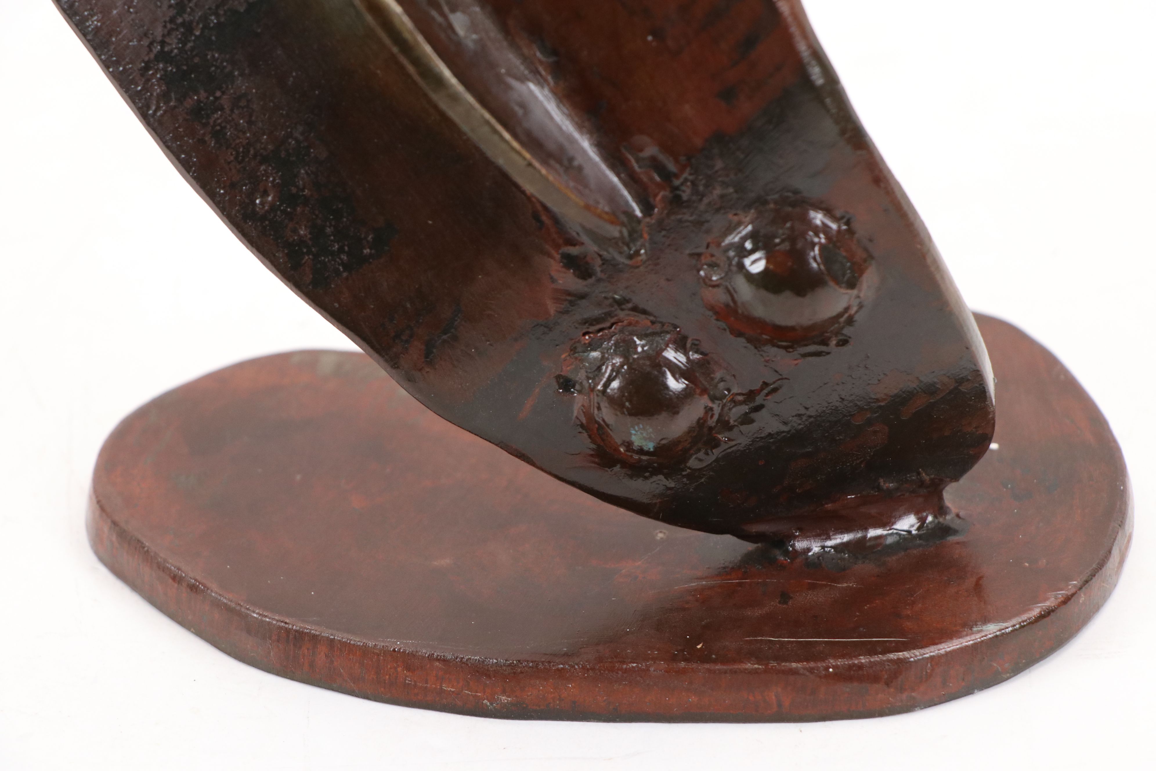 William Wessel Iron Sculpture "Cello Man"