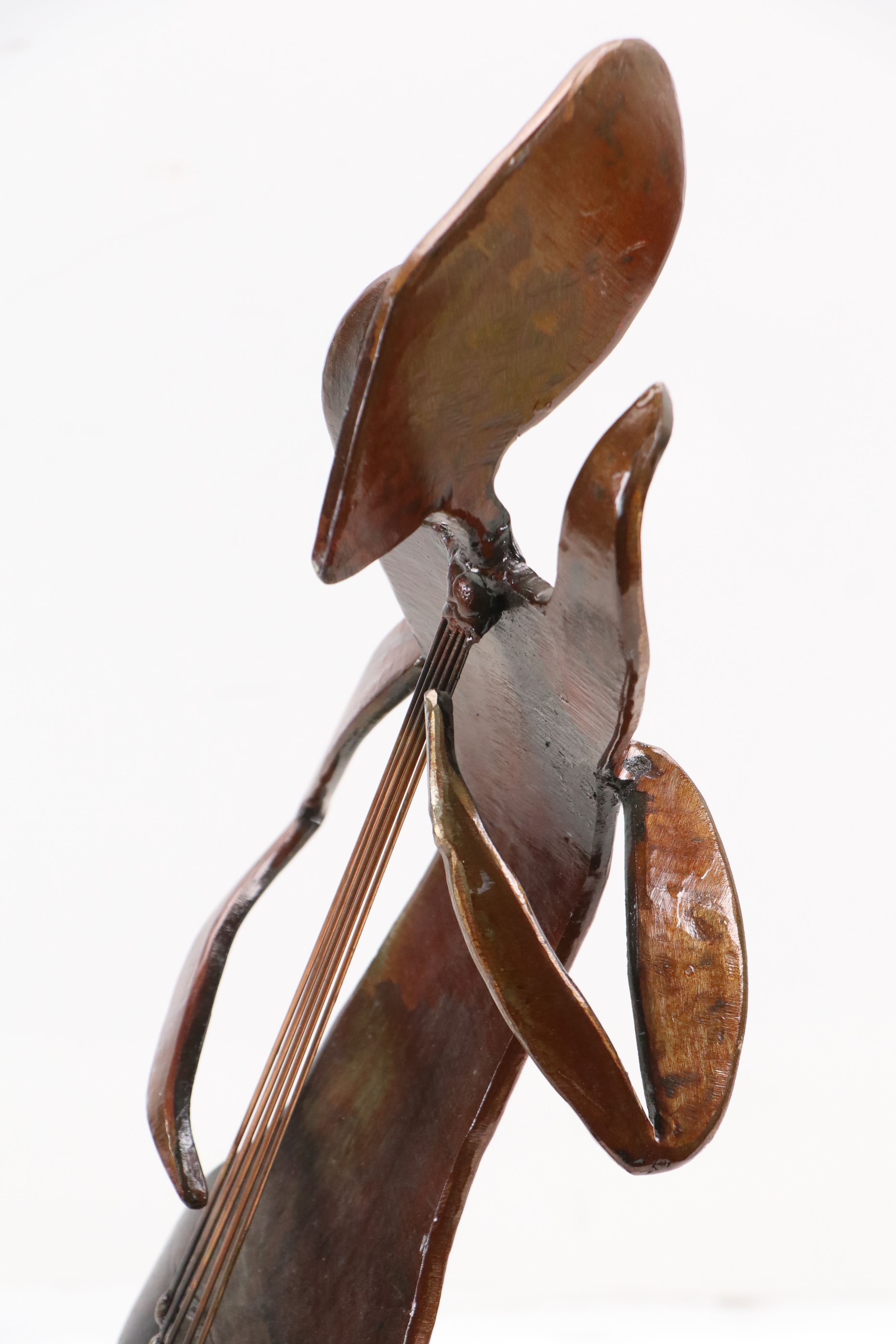 William Wessel Iron Sculpture "Cello Man"