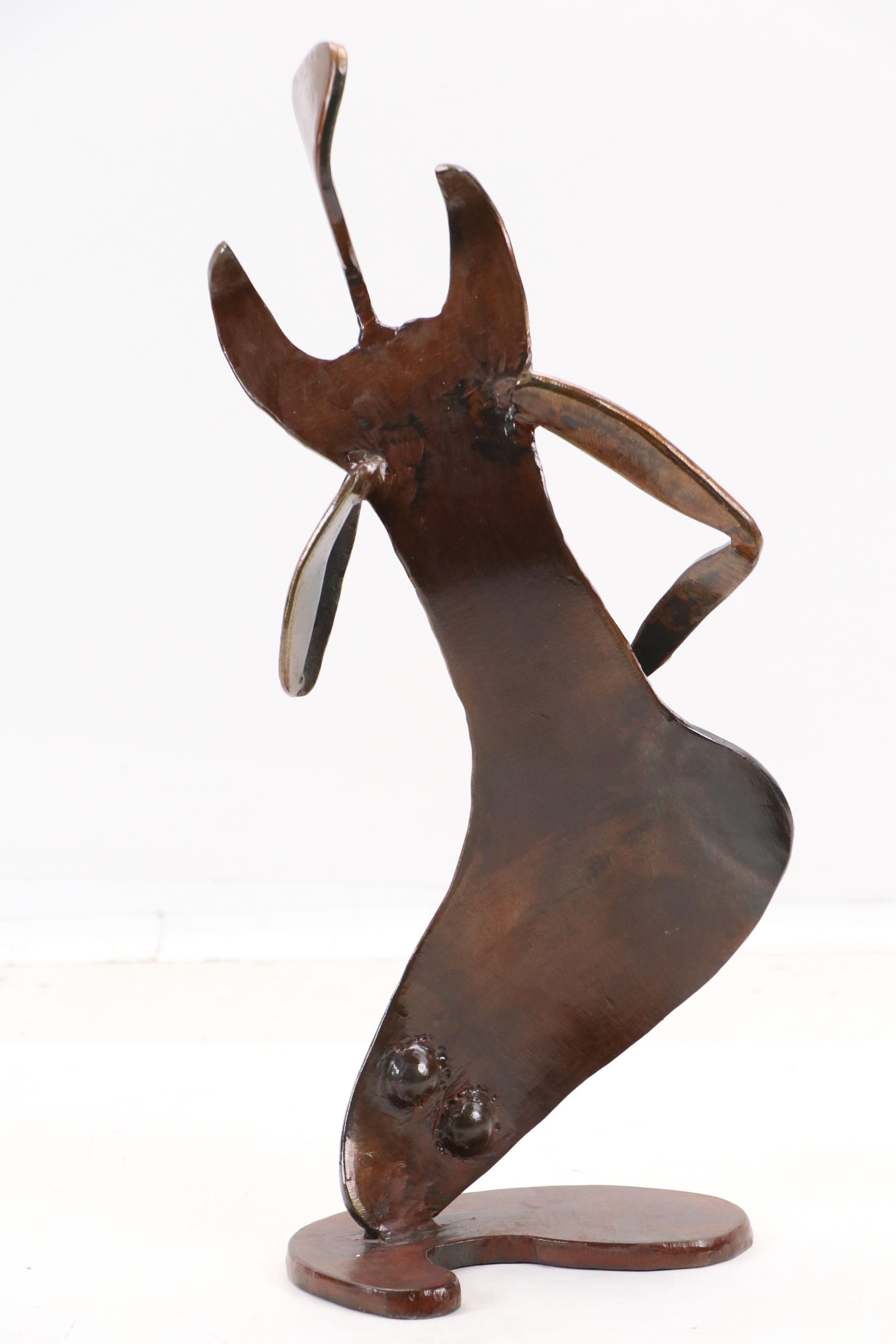 William Wessel Iron Sculpture "Cello Man"