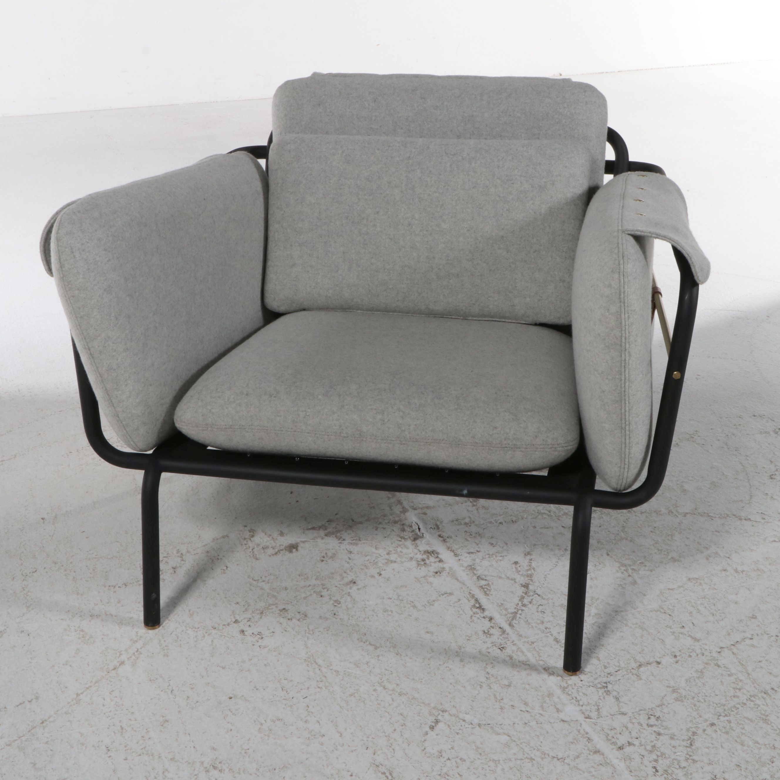 Stellar Works Tubular Metal "Valet" Chair with Removable Cushions