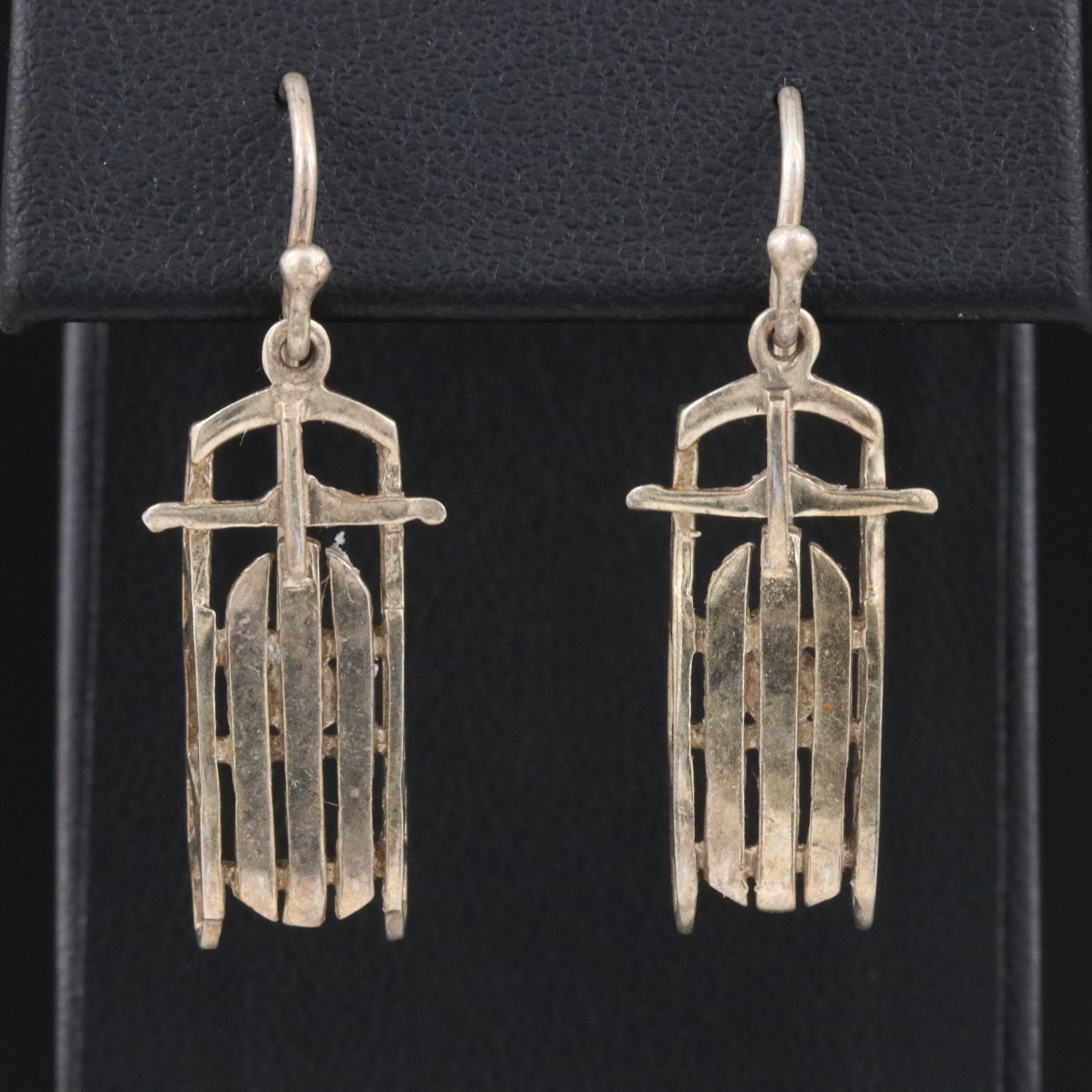 Sterling Snow Sled Earrings