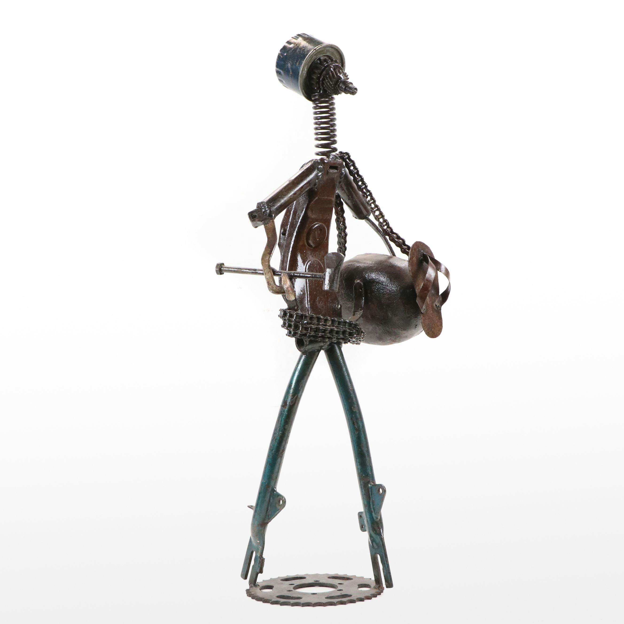 Simonet Biokou Found Object Metalwork Sculpture