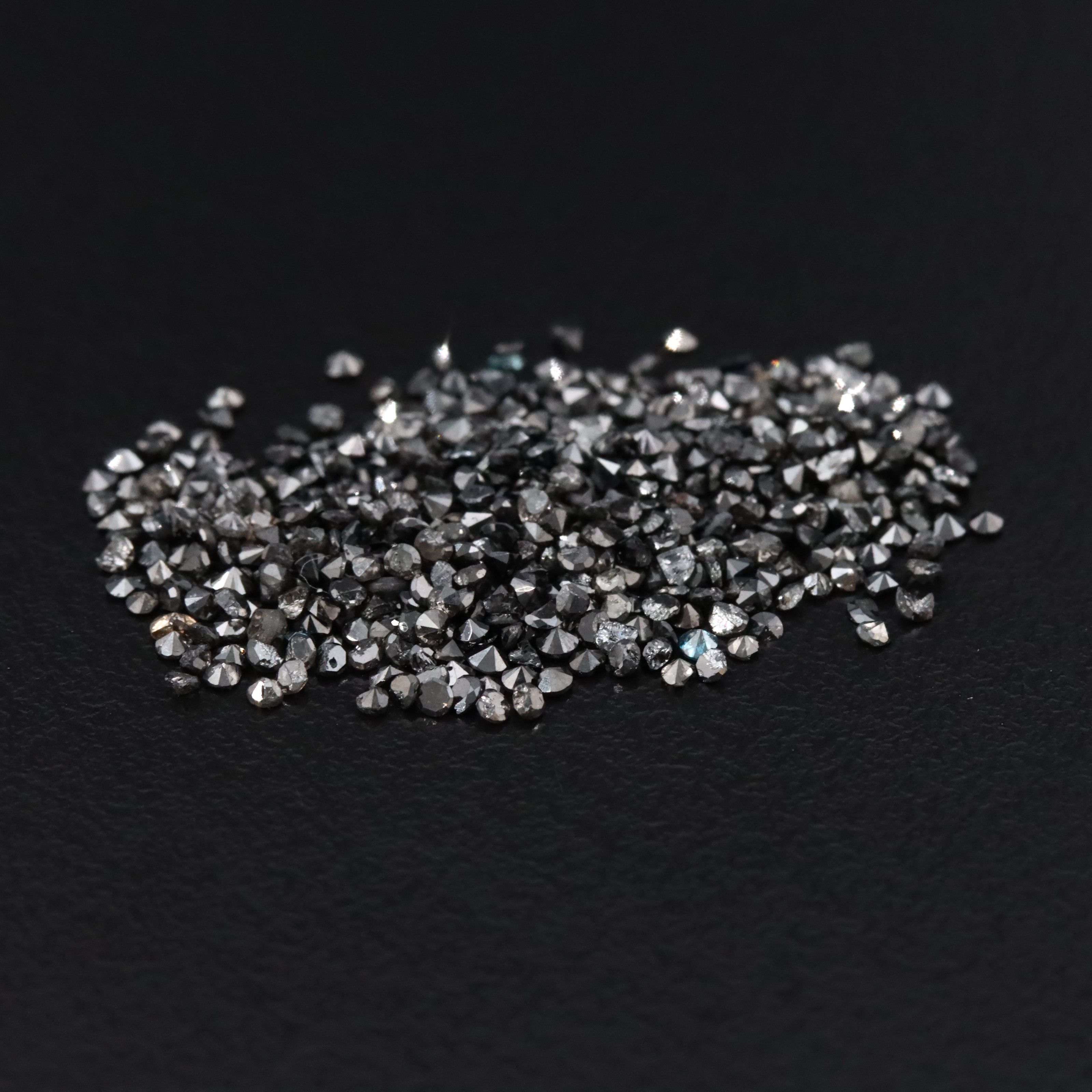 Loose 4.99 CTW Fancy Black Diamond Melee Lot