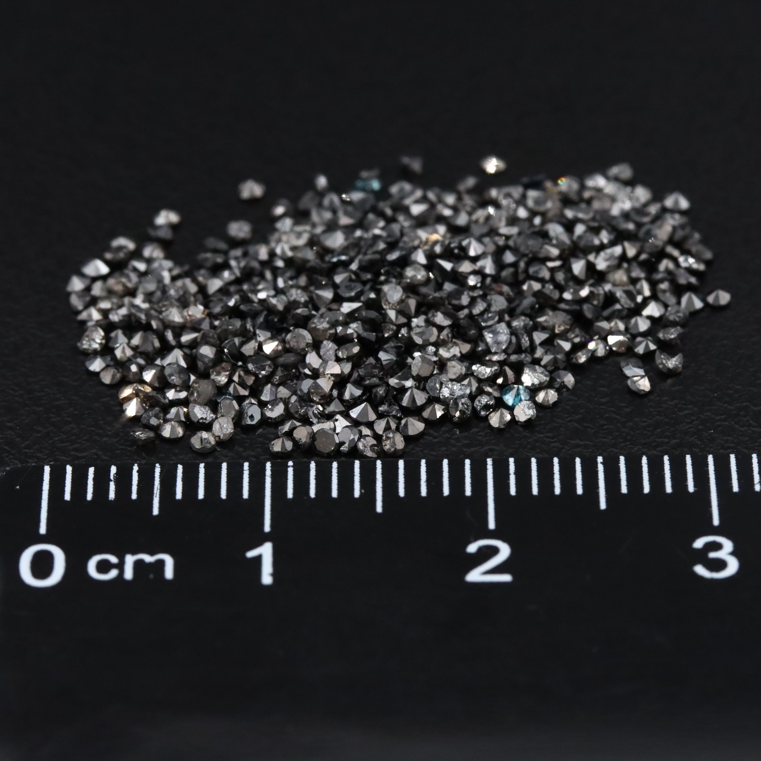 Loose 4.99 CTW Fancy Black Diamond Melee Lot