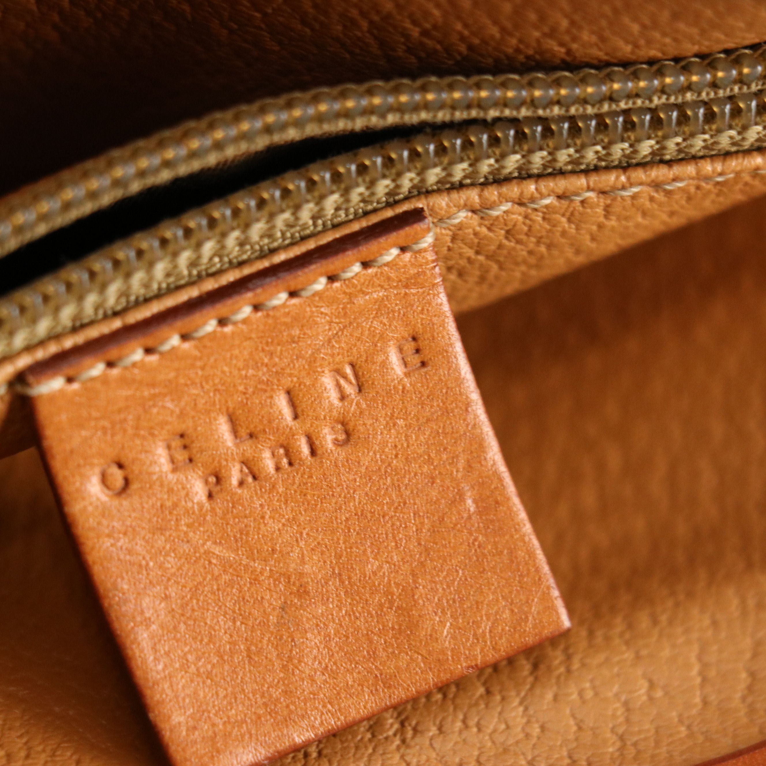 Celine Bucket Tote in Macadam Canvas and Leather