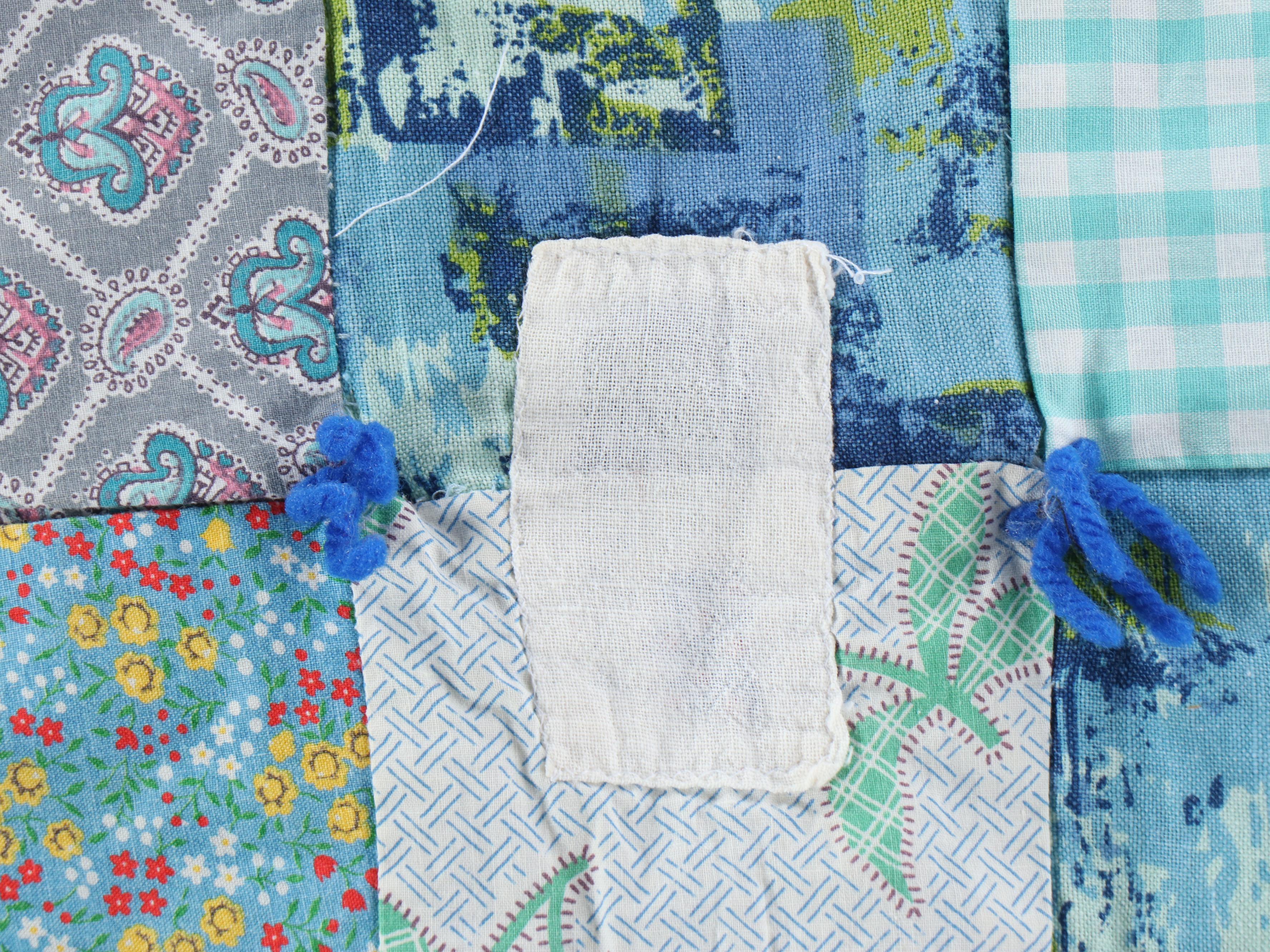 Hand-Tied Vintage Patchwork Quilt