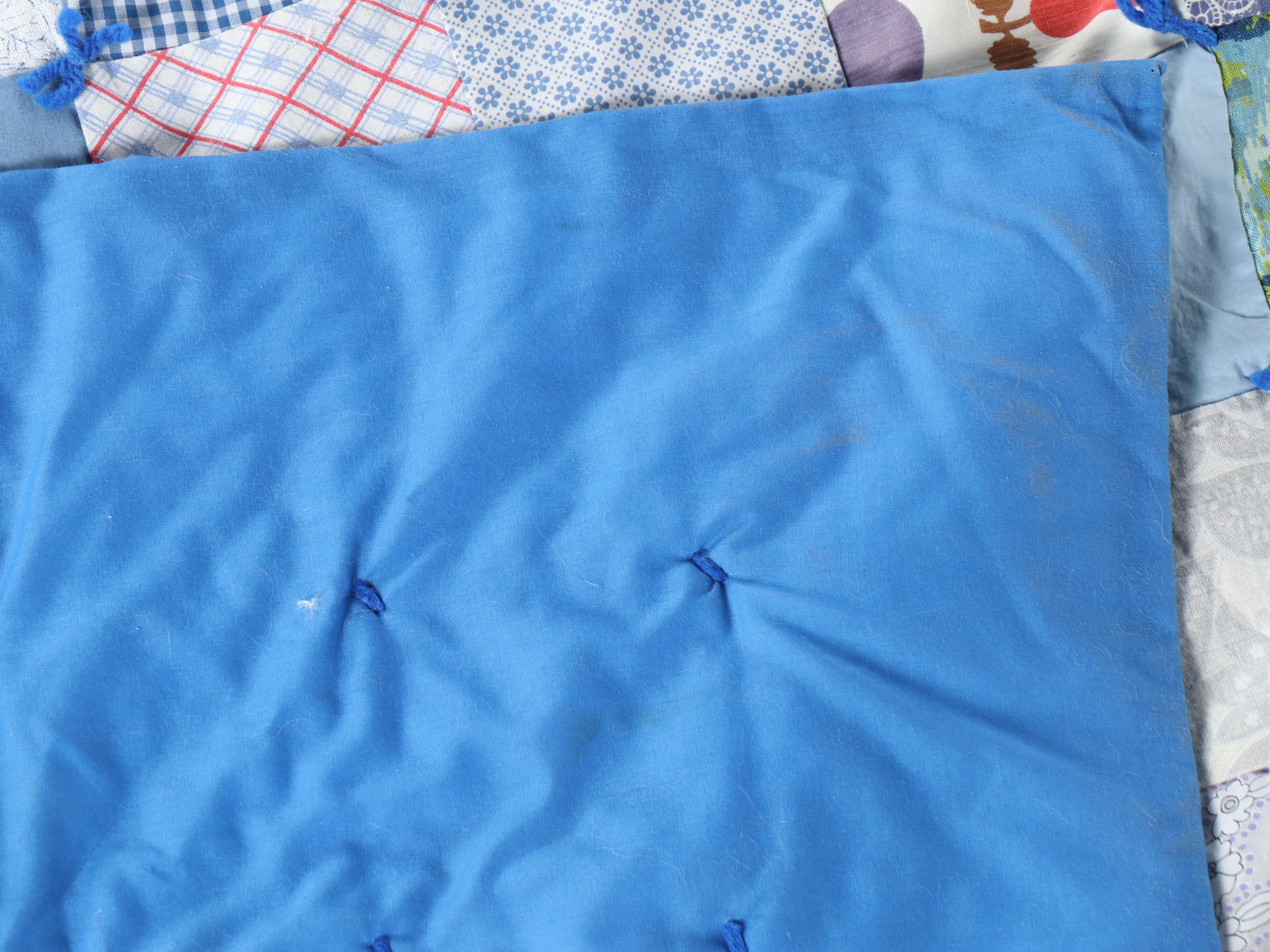 Hand-Tied Vintage Patchwork Quilt