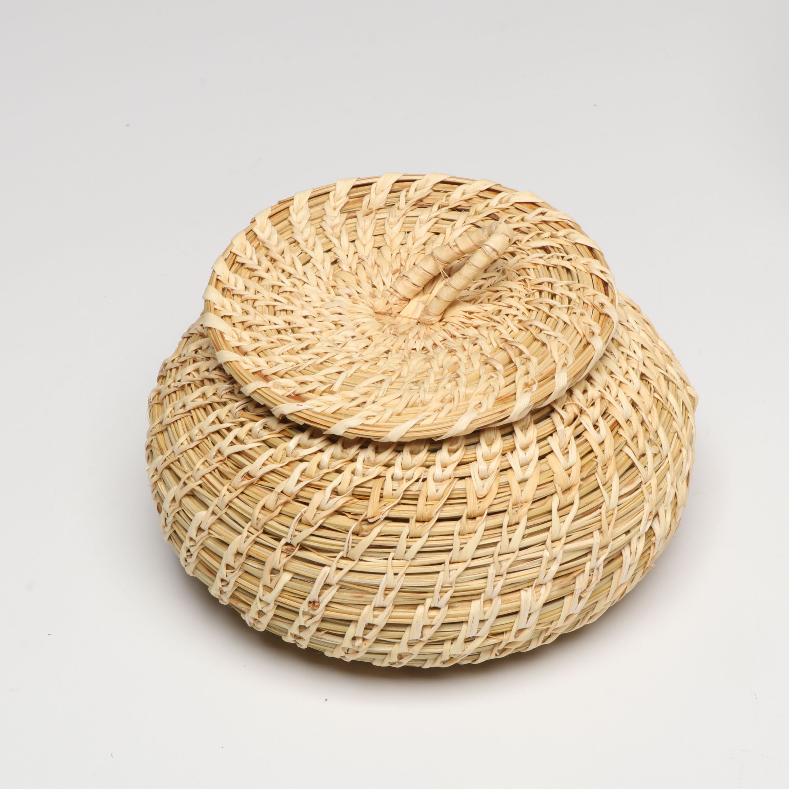 Catherine Conde with Other Tohono O'odham Beargrass and Yucca Fiber Basket