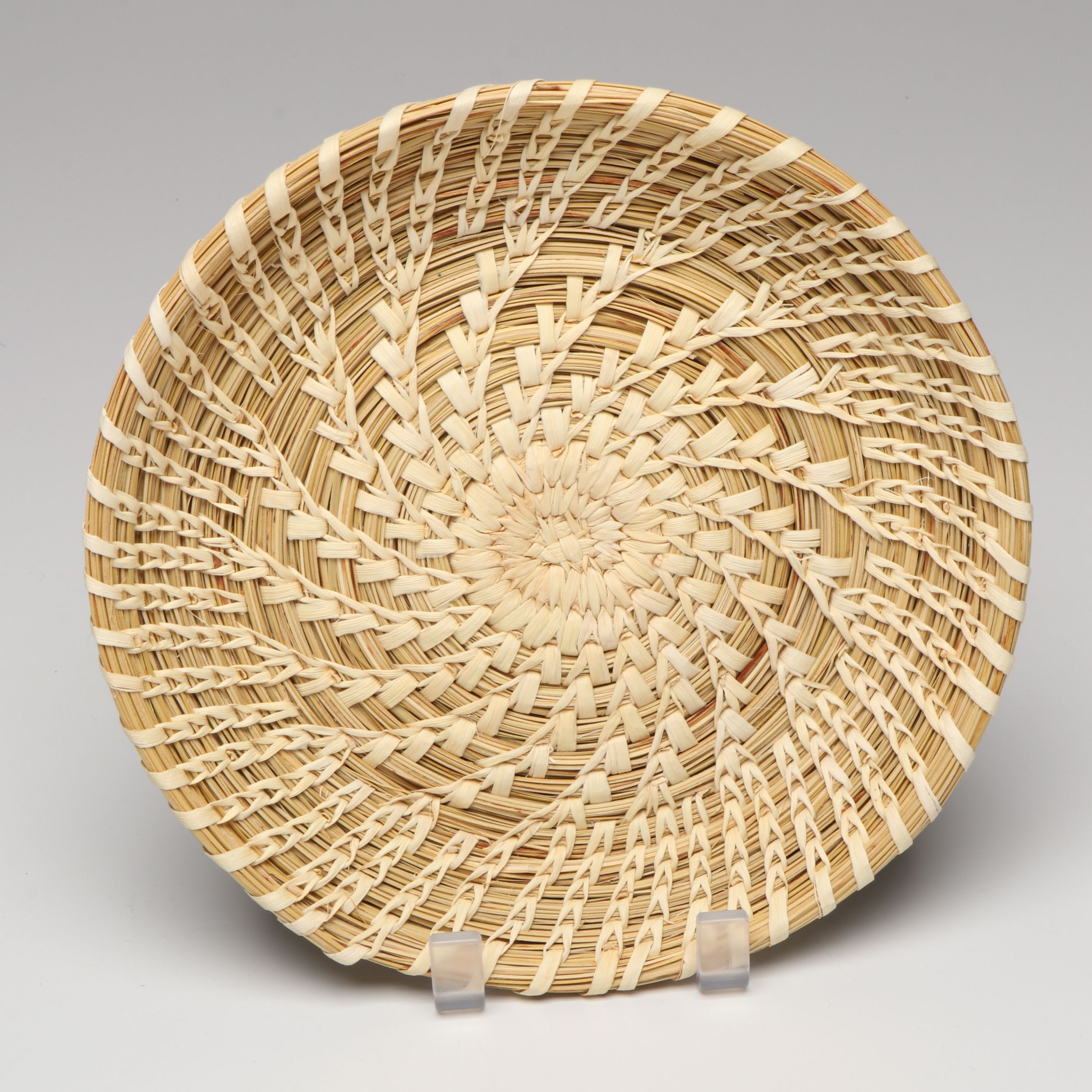 Catherine Conde with Other Tohono O'odham Beargrass and Yucca Fiber Basket