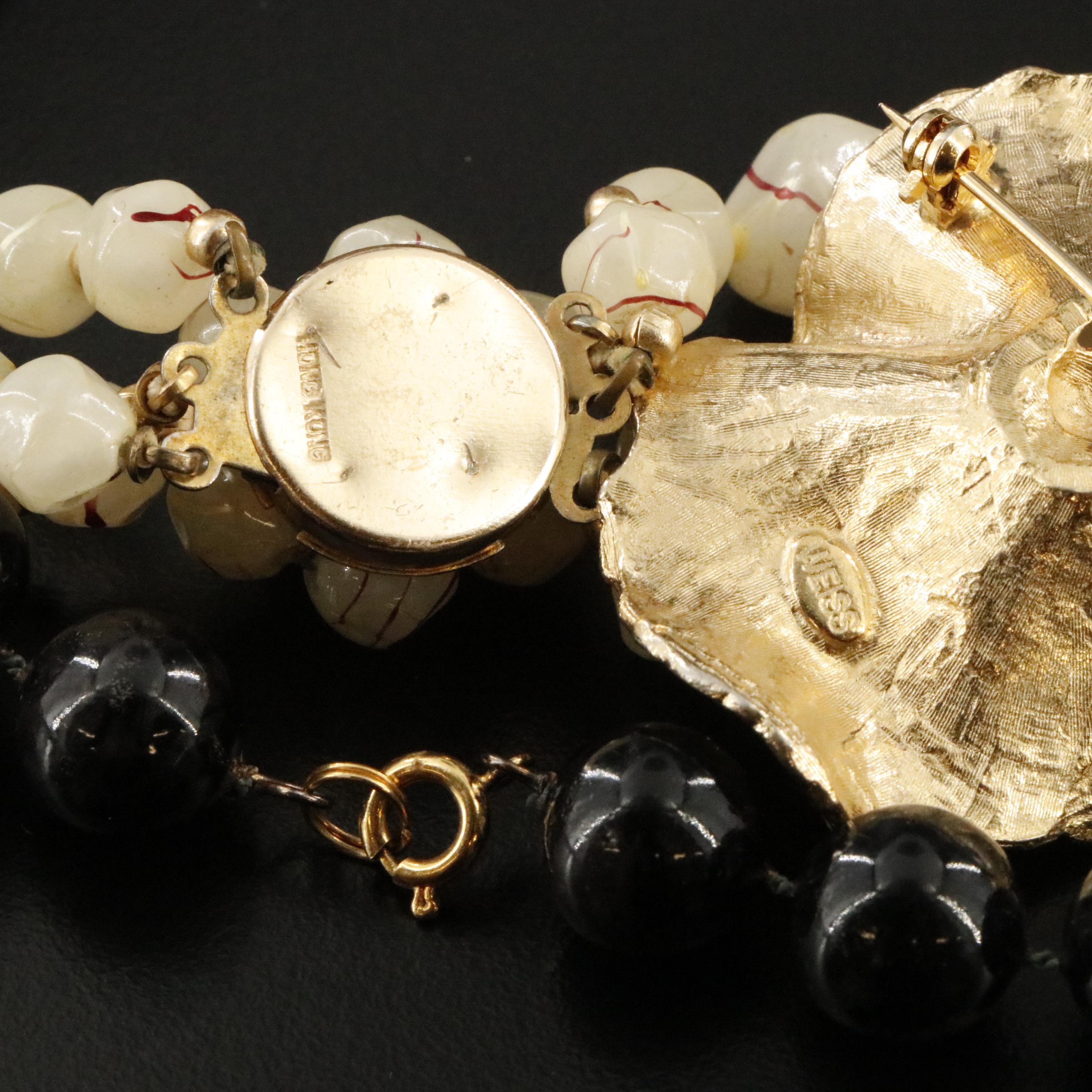 Weiss Pansy Flower Brooch and Earring Set Featured in Jewelry Collection