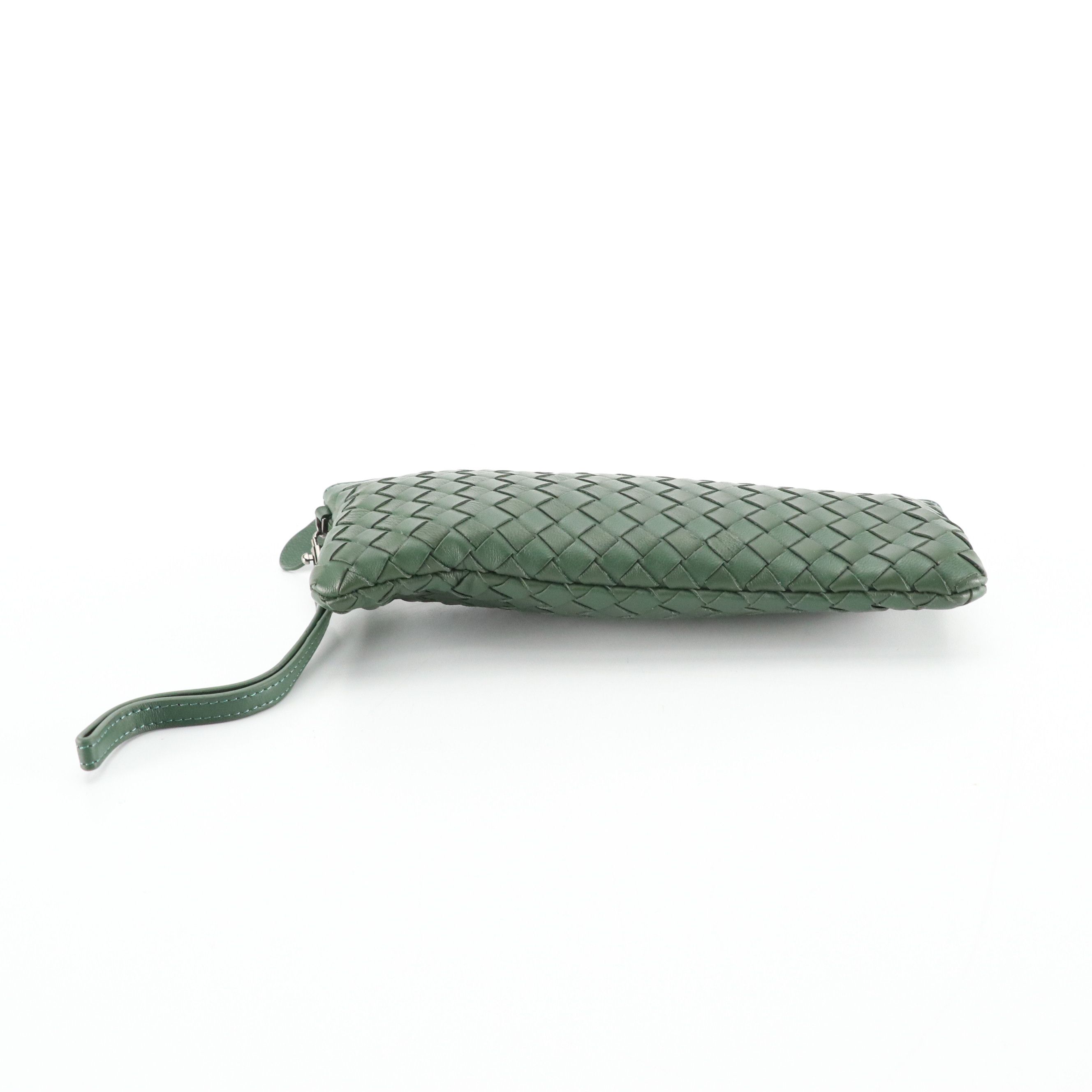 Cochni Woven Leather Zip Wallet/Wristlet Clutch