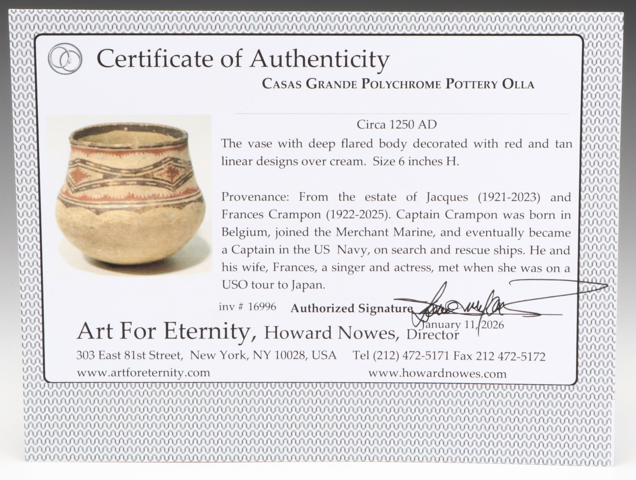 Casas Grande Polychrome Pottery Olla, Circa 1250 CE