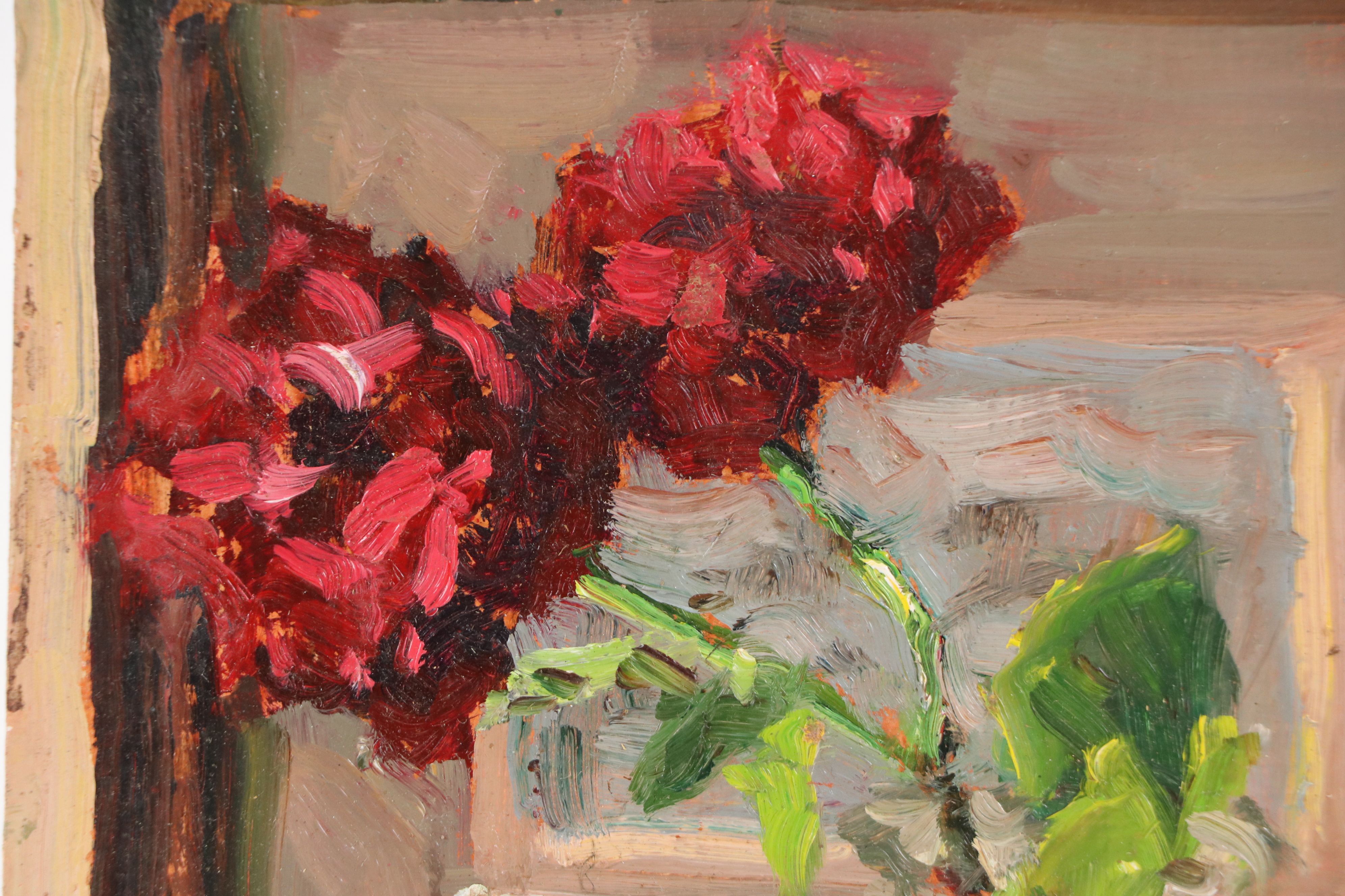 Richard Stalter Floral Still Life Oil Painting, 20th Century